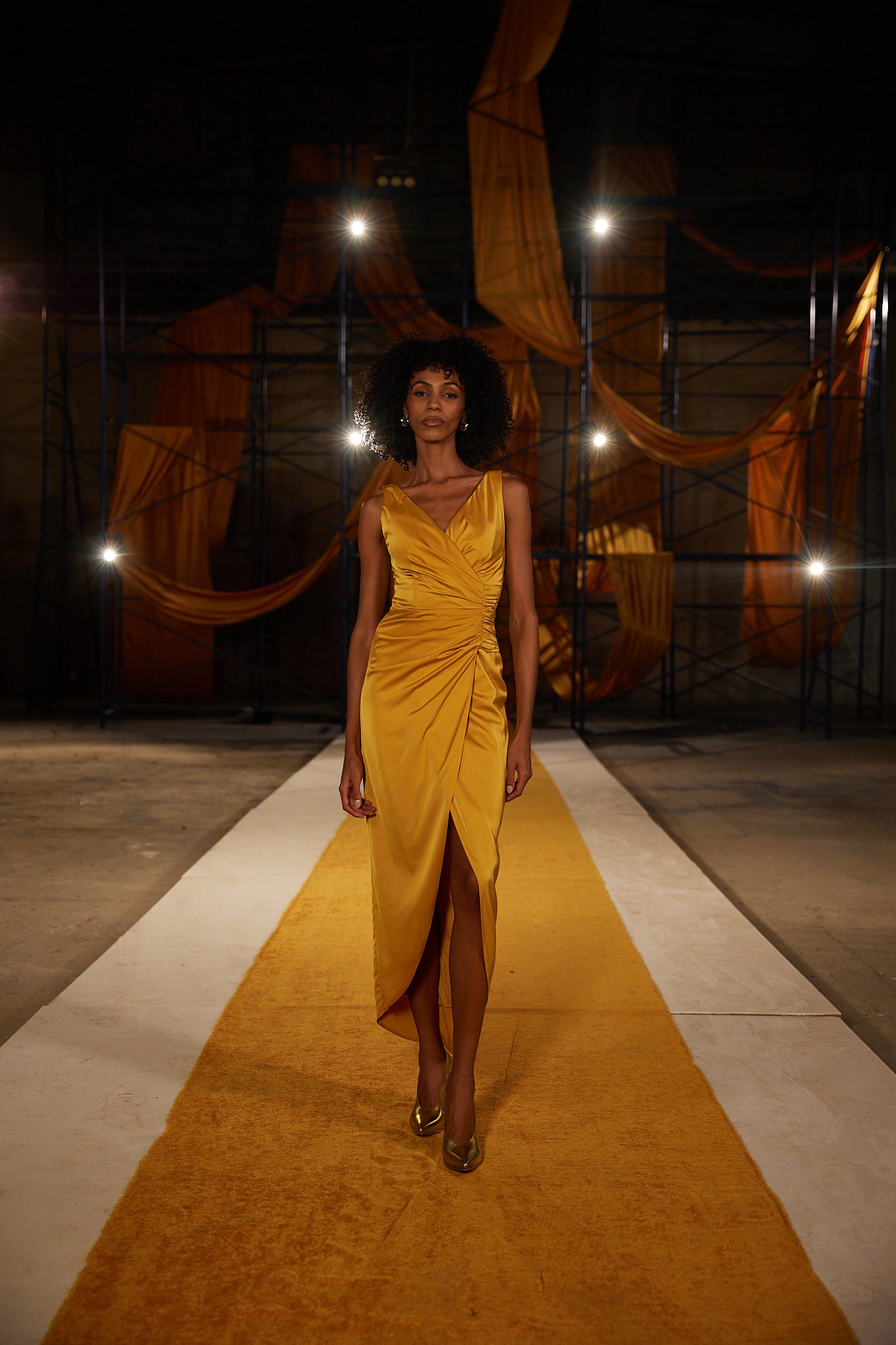 Runway Look 29 in Mustard