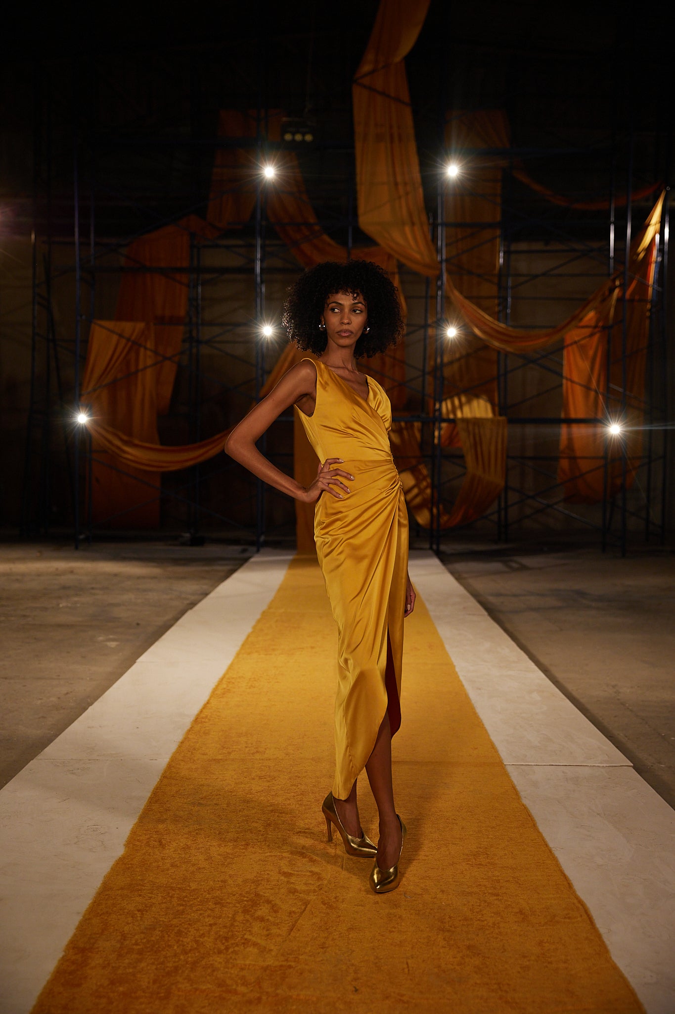 Runway Look 29 in Mustard