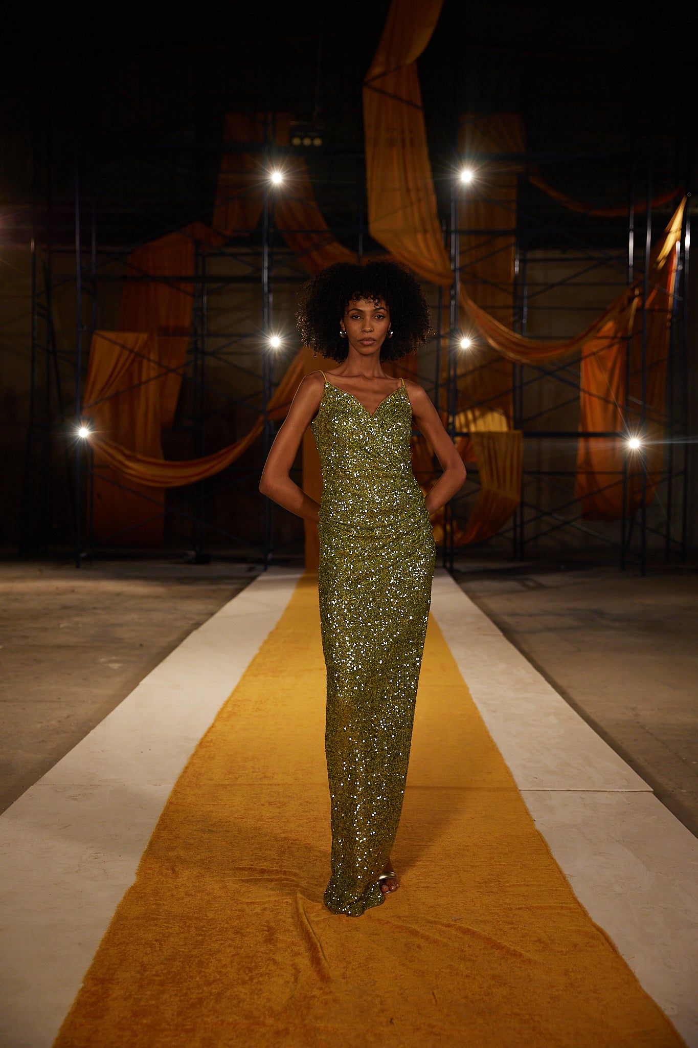 Runway Look 35 in Lime Green