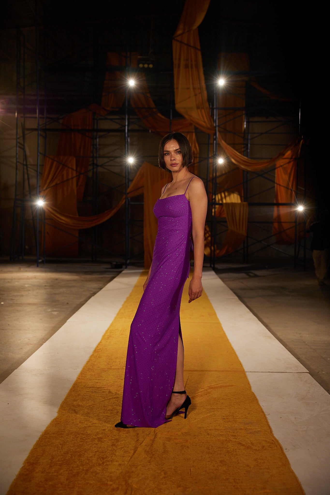 Runway Look 47 in Purple