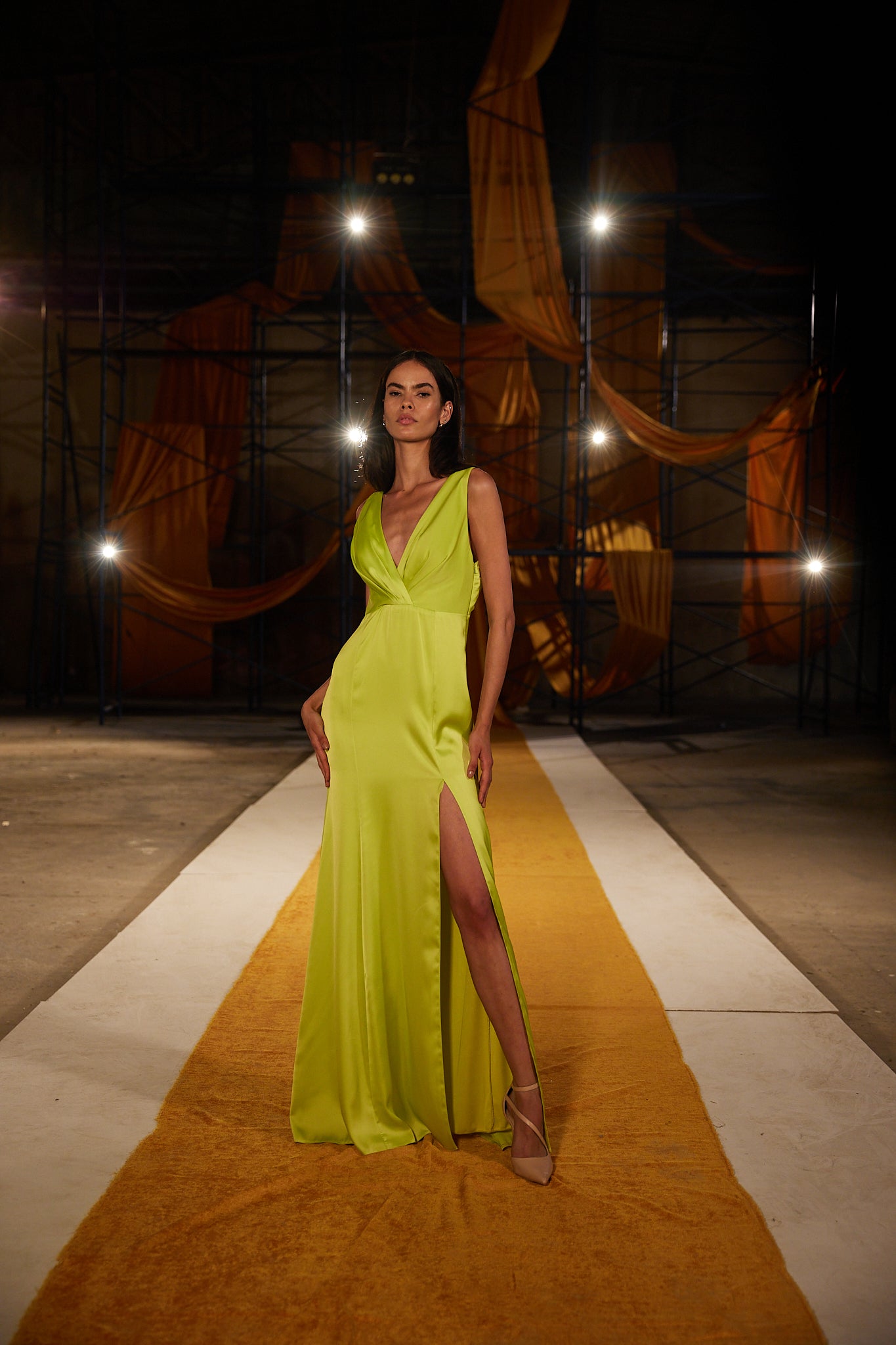 Runway Look 48 in Lime Green