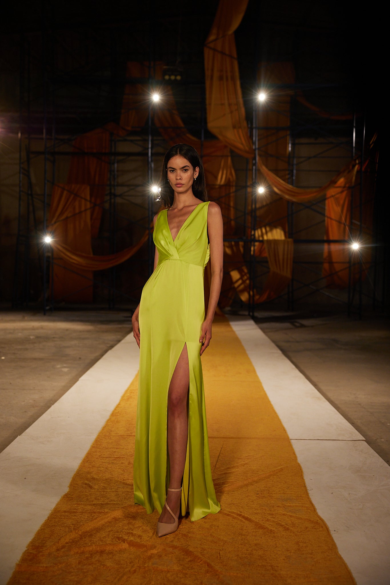Runway Look 48 in Lime Green