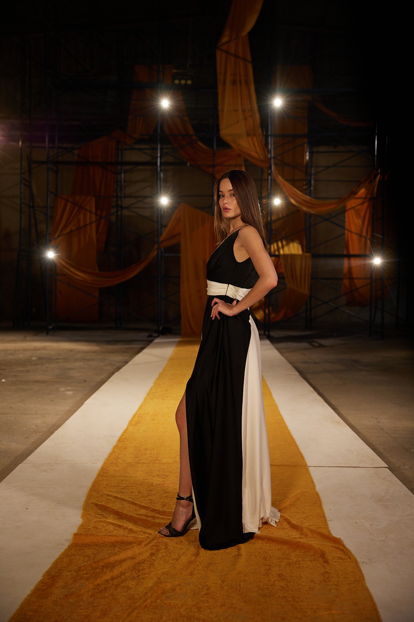 Runway Look 51 in Black & White