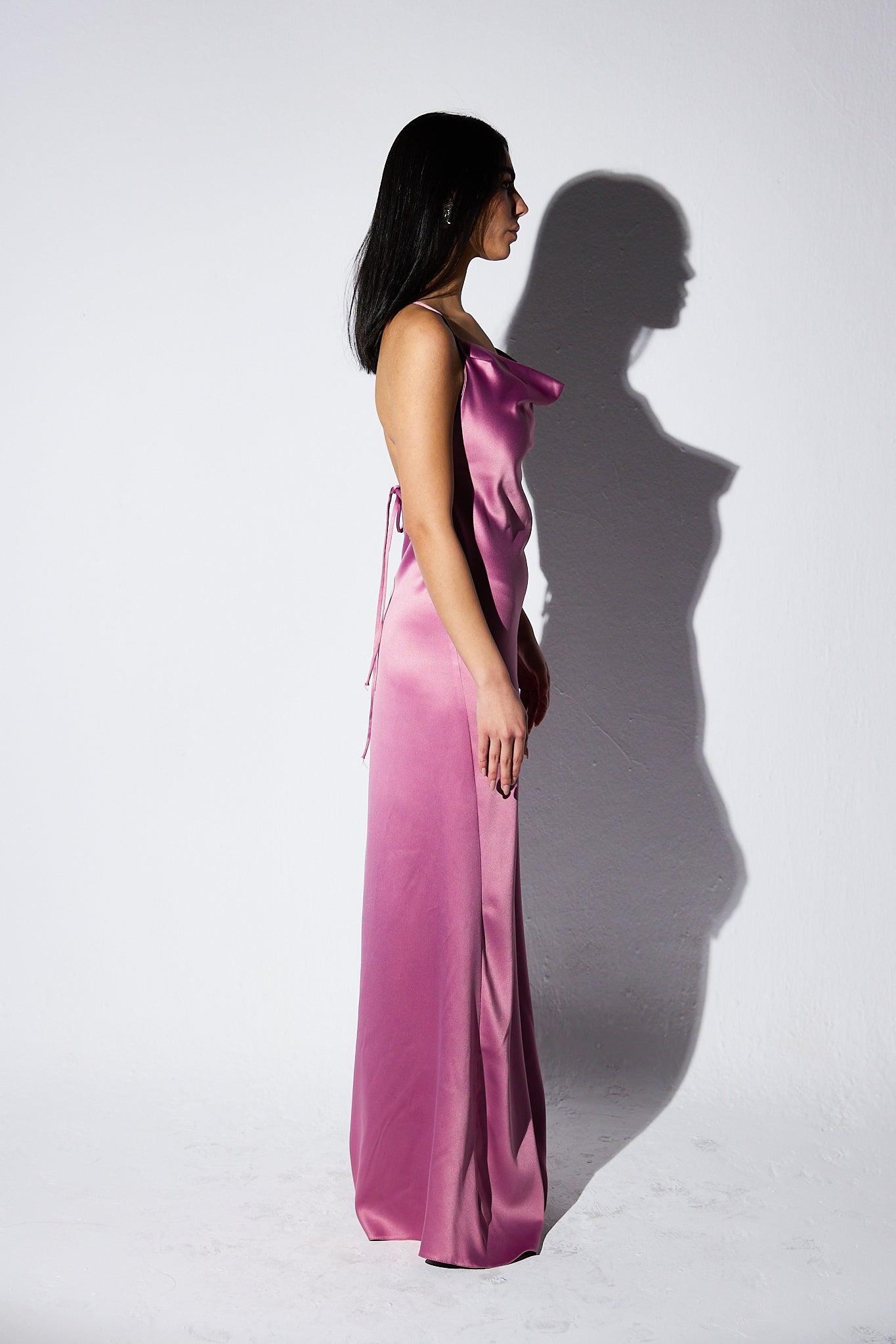 The Backless Satin in Purple