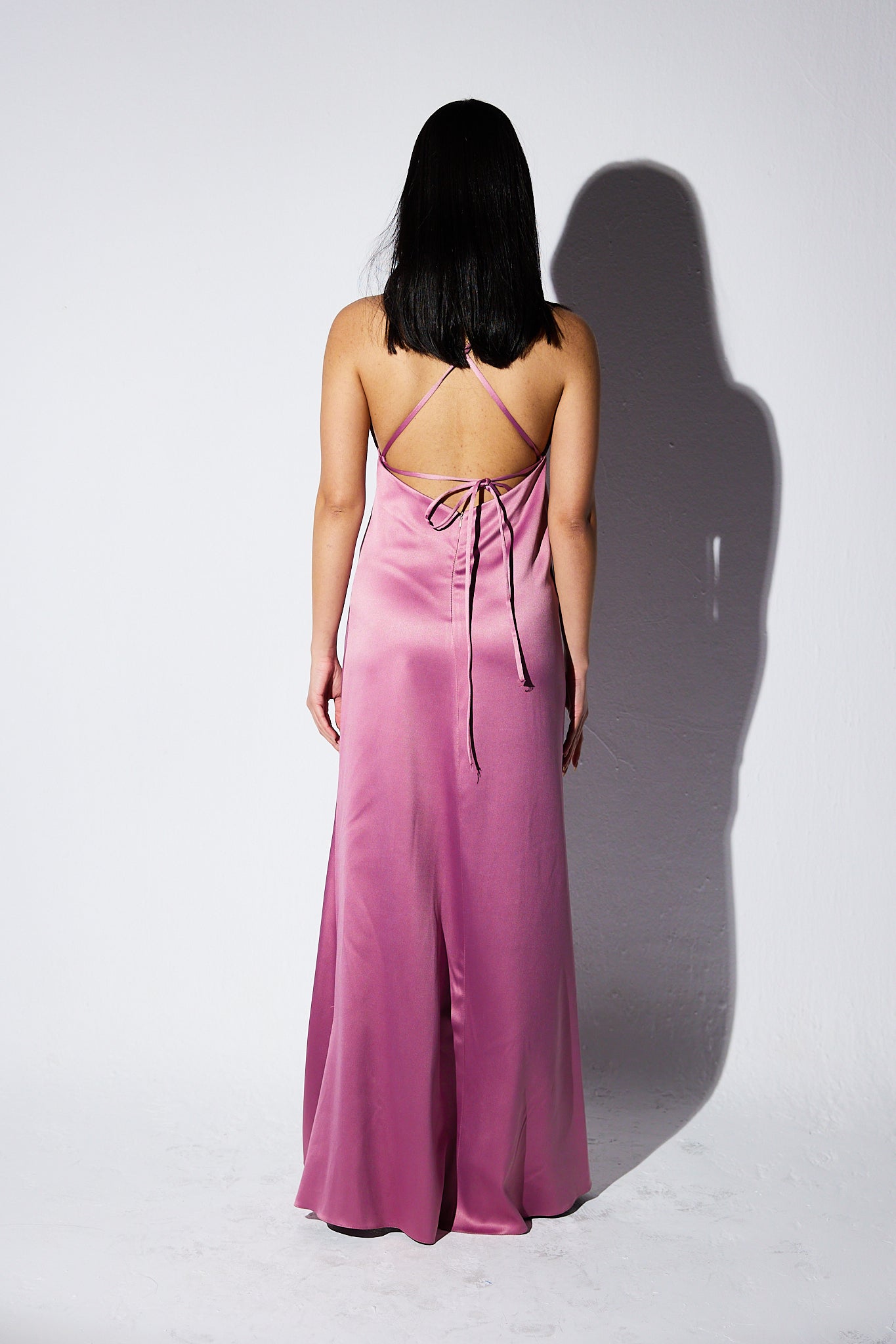 The Backless Satin in Purple
