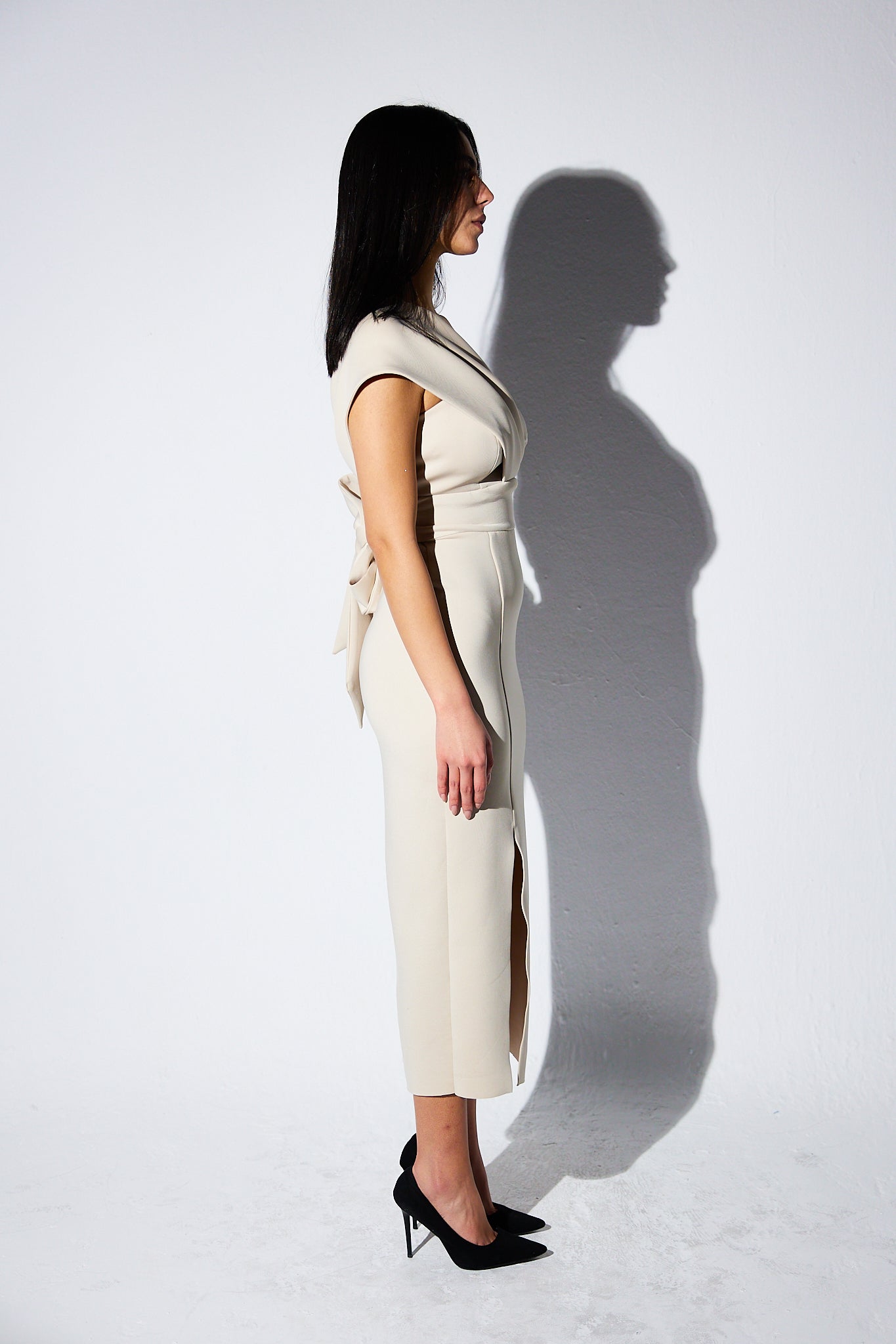 one shoulder midi dress