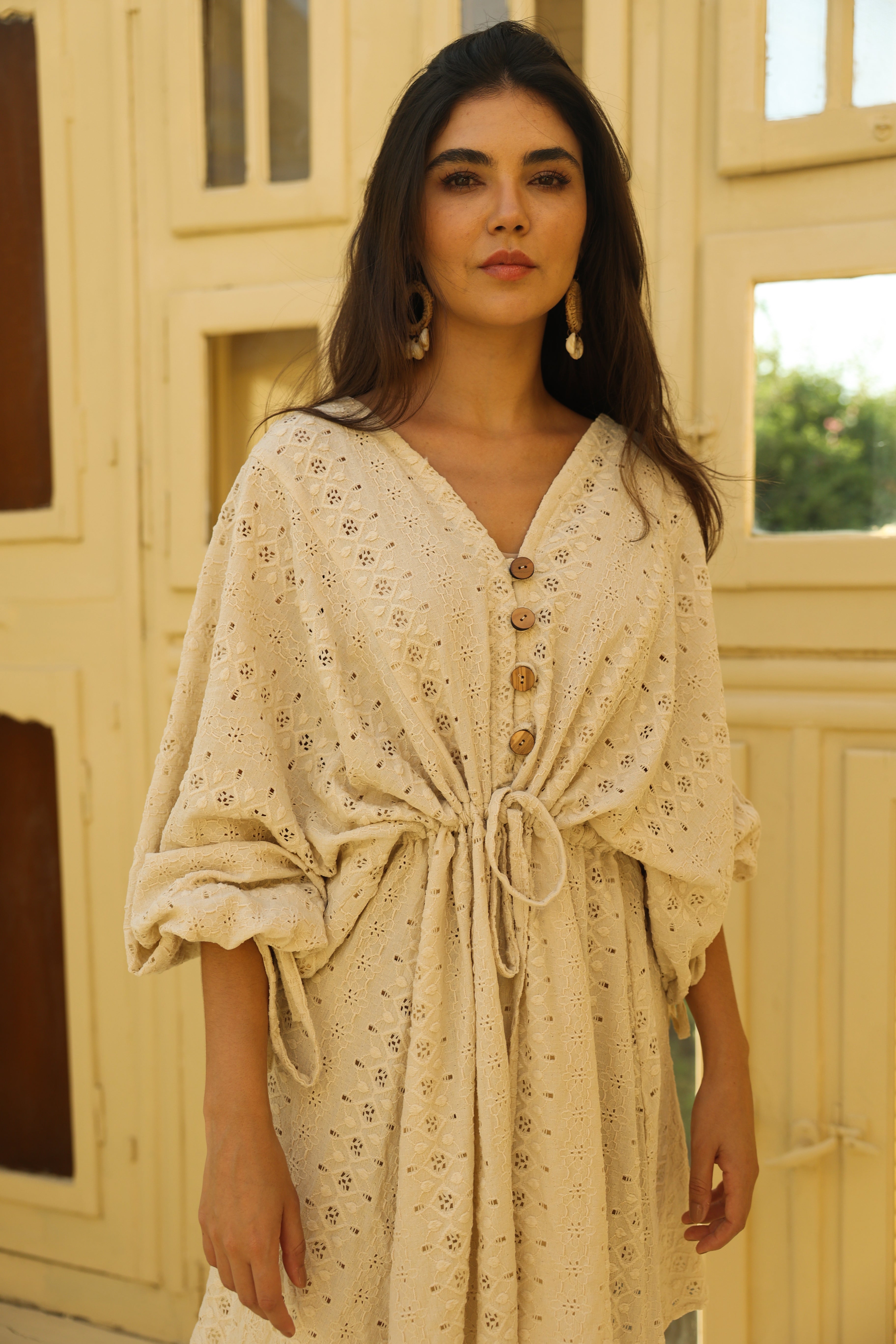 The Adjustable Airy Dress in Beige
