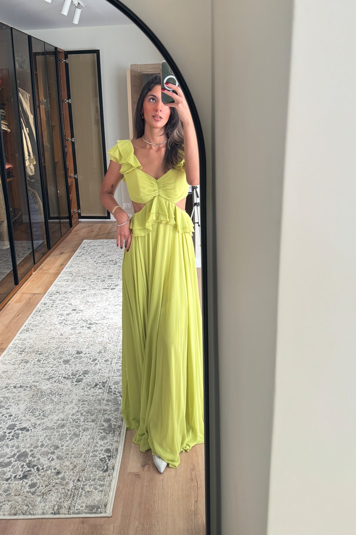 Runway Look 8 in Lime Green