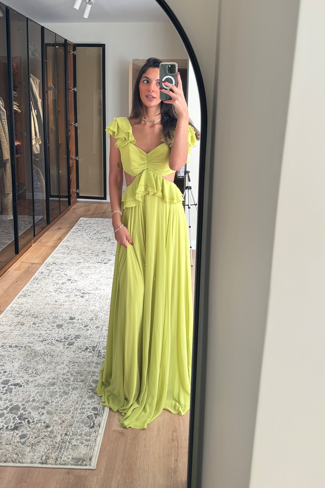 Runway Look 8 in Lime Green
