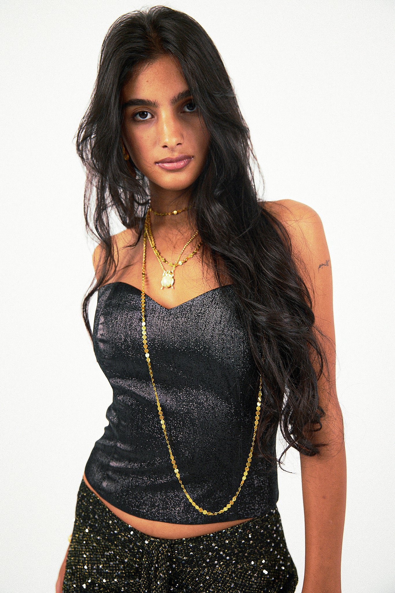 THE ALL YEAR LONG CORSET IN SHIMMERY BLACK