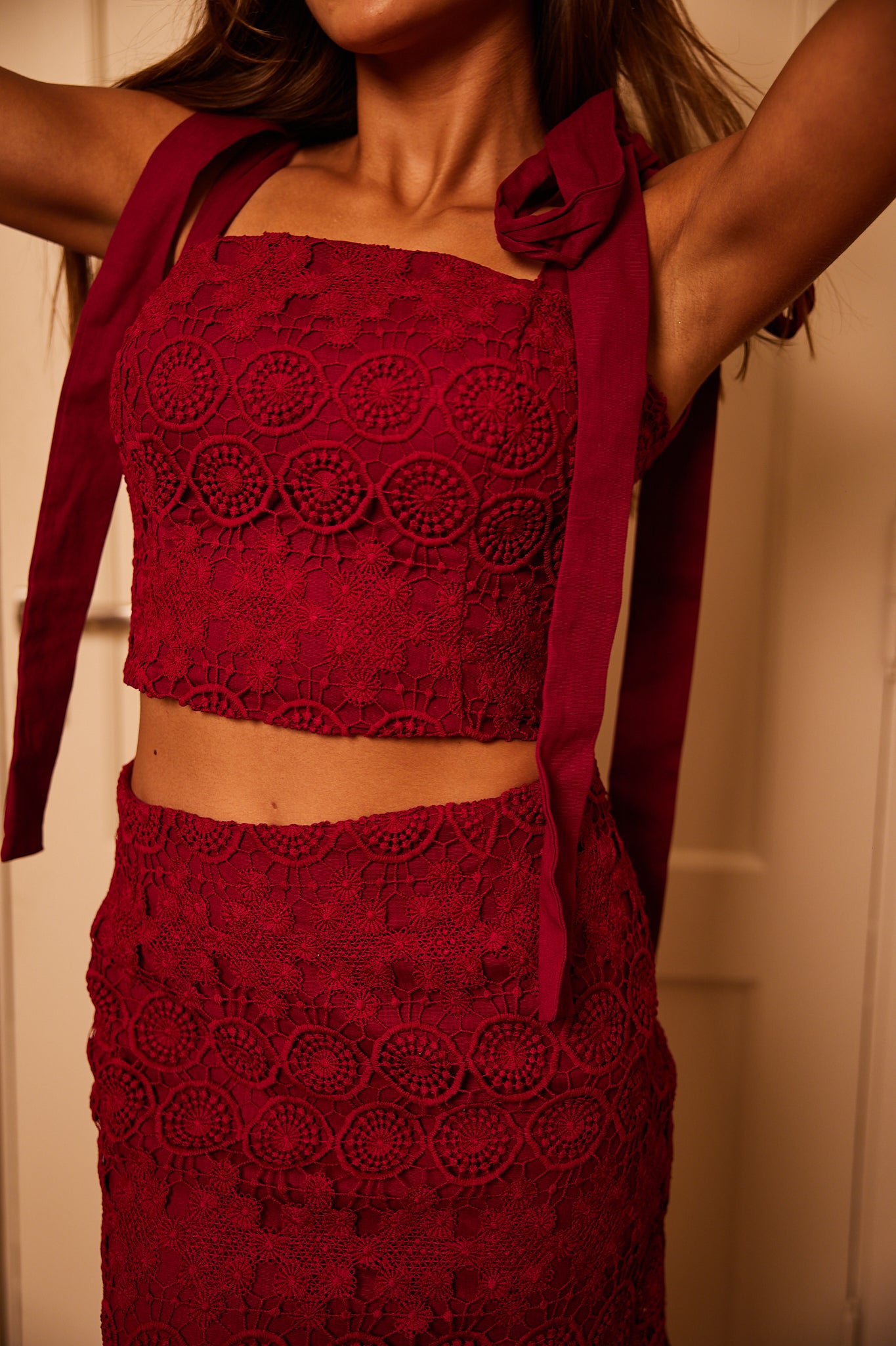The Bows set in Fuchsia
