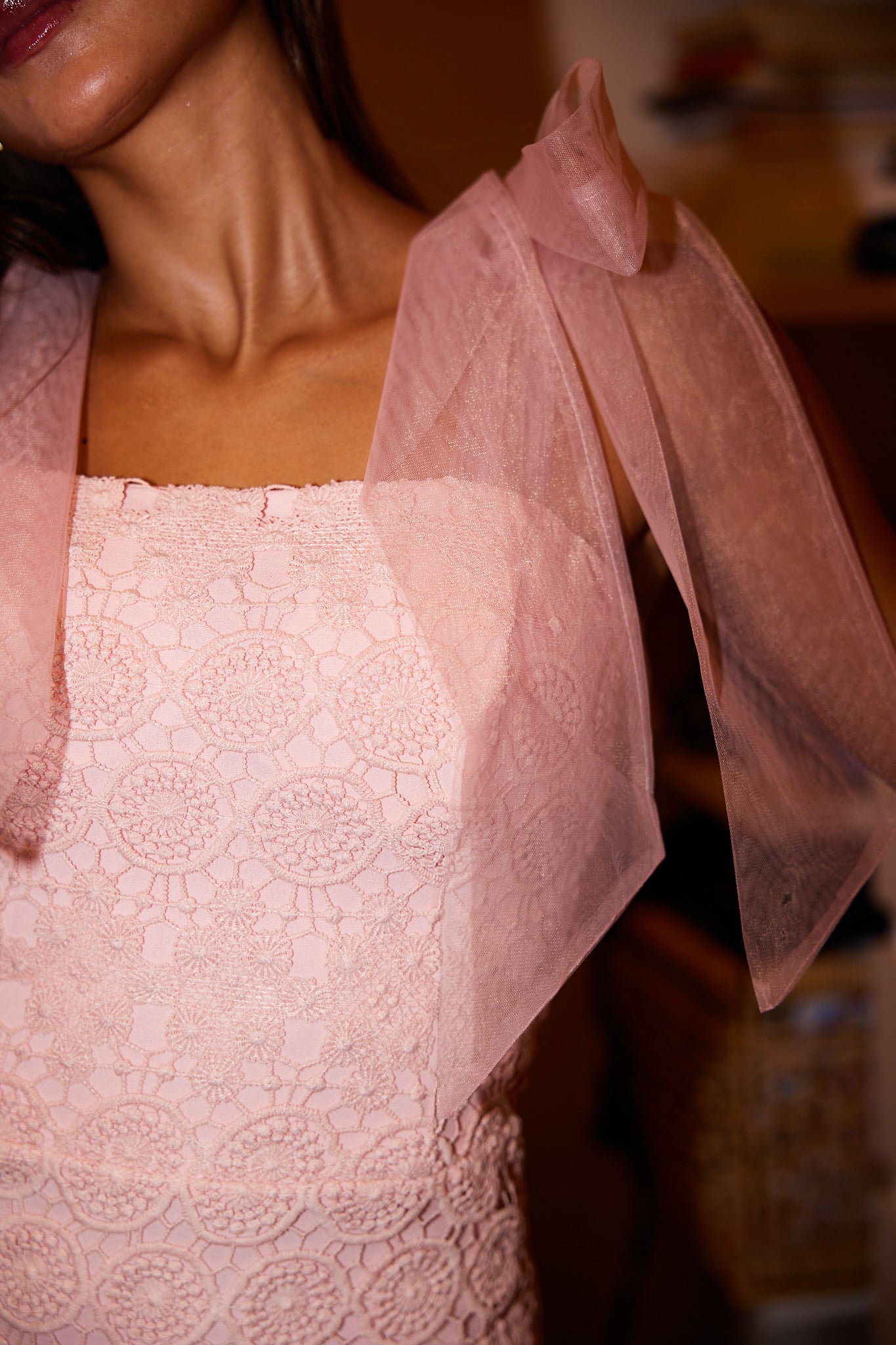 The little frilly dress with bows in Pink