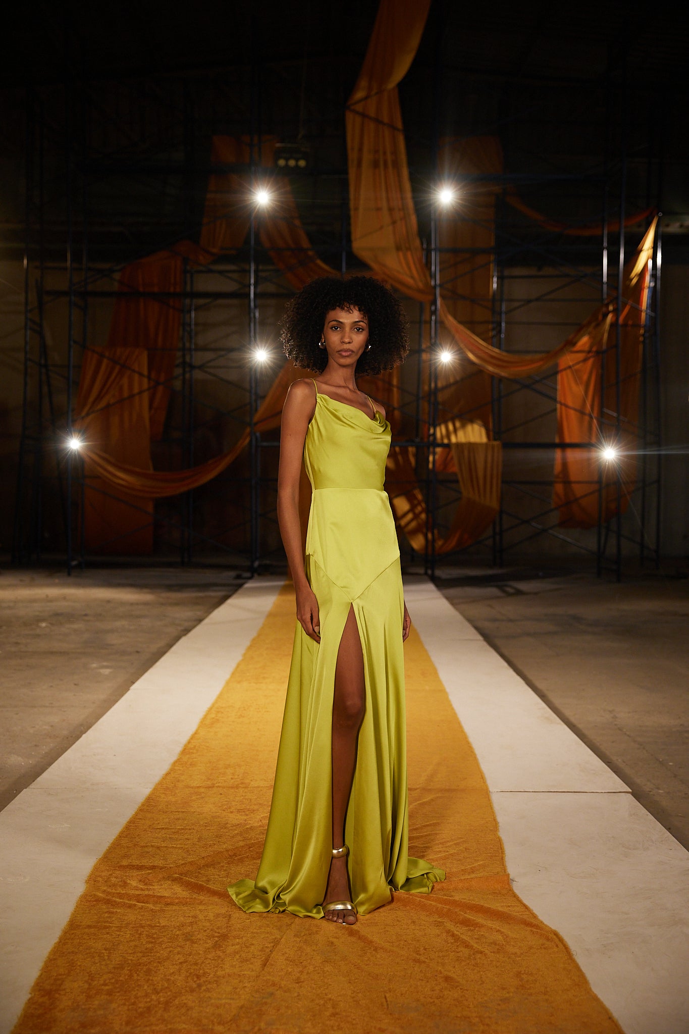 Runway Look 10 in Apple Green