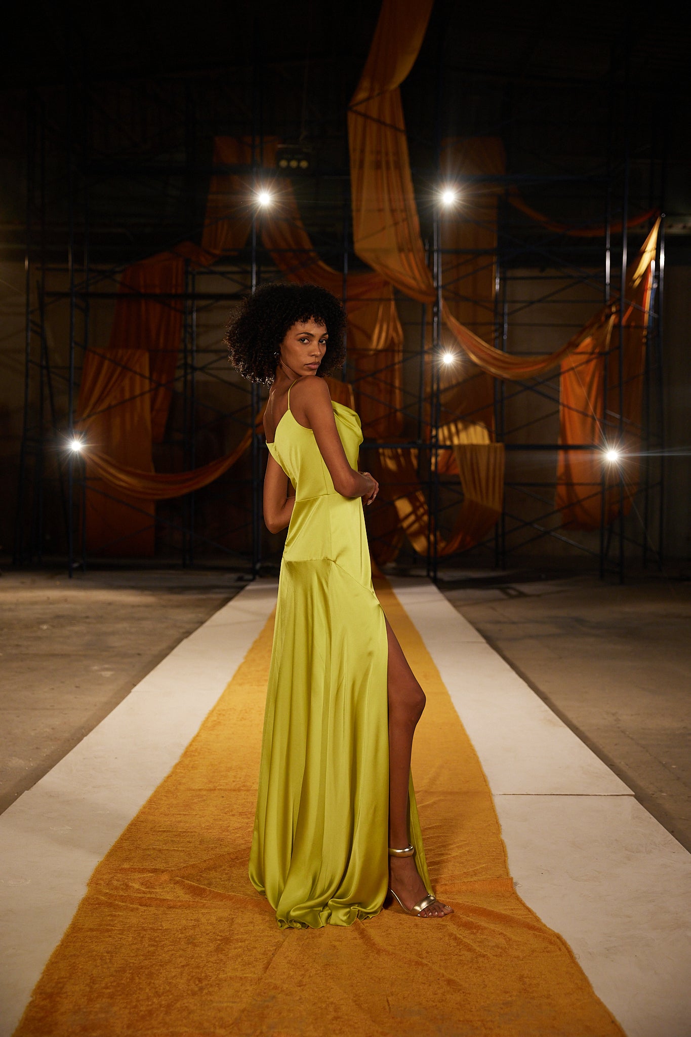Runway Look 10 in Apple Green