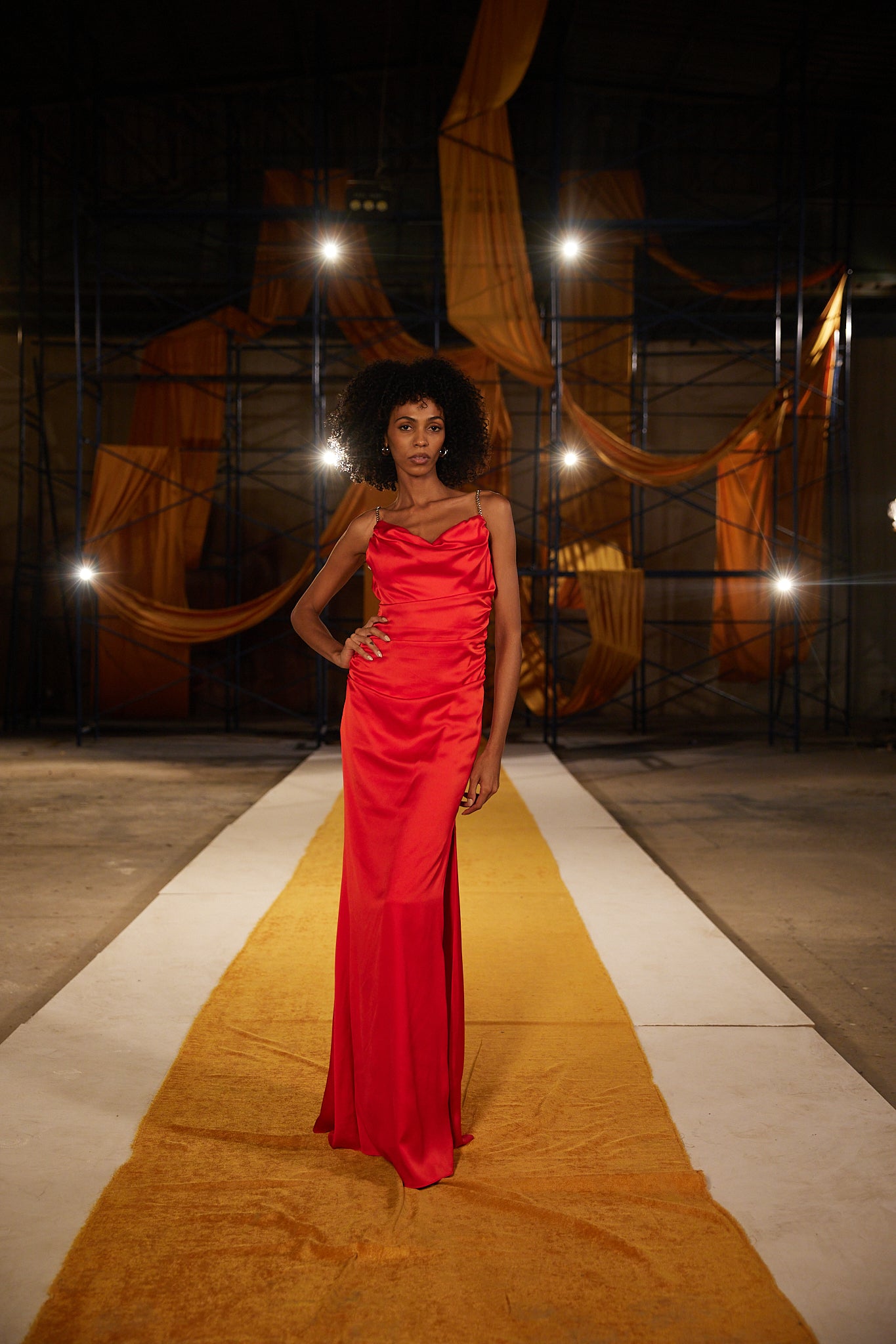 Runway Look 15 in Red