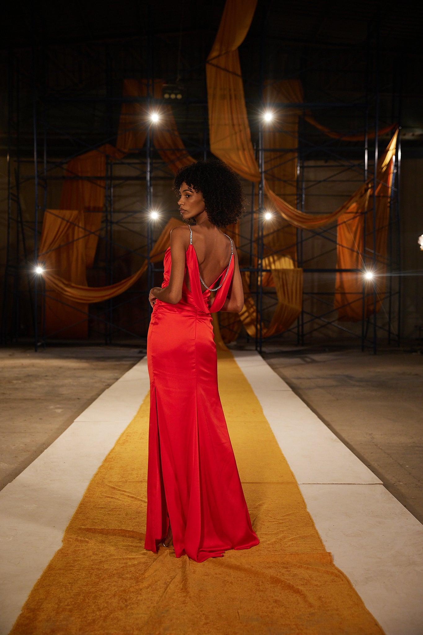 Runway Look 15 in Red