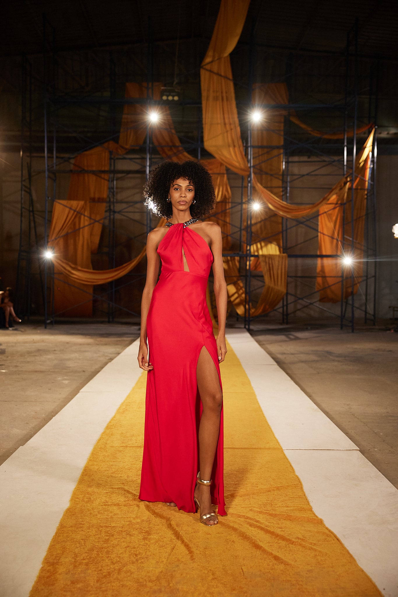 Runway Look 23 in Red