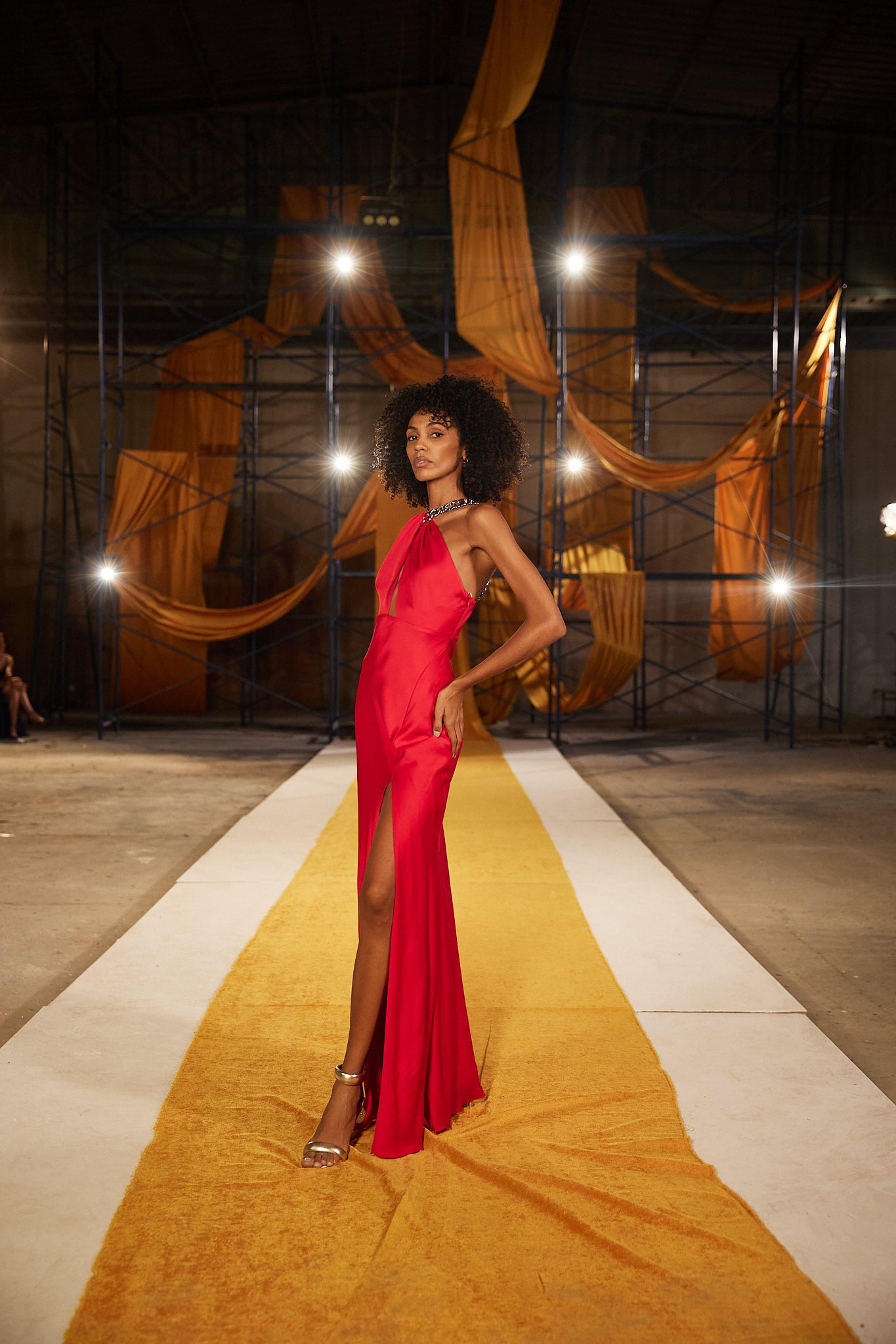 Runway Look 23 in Red