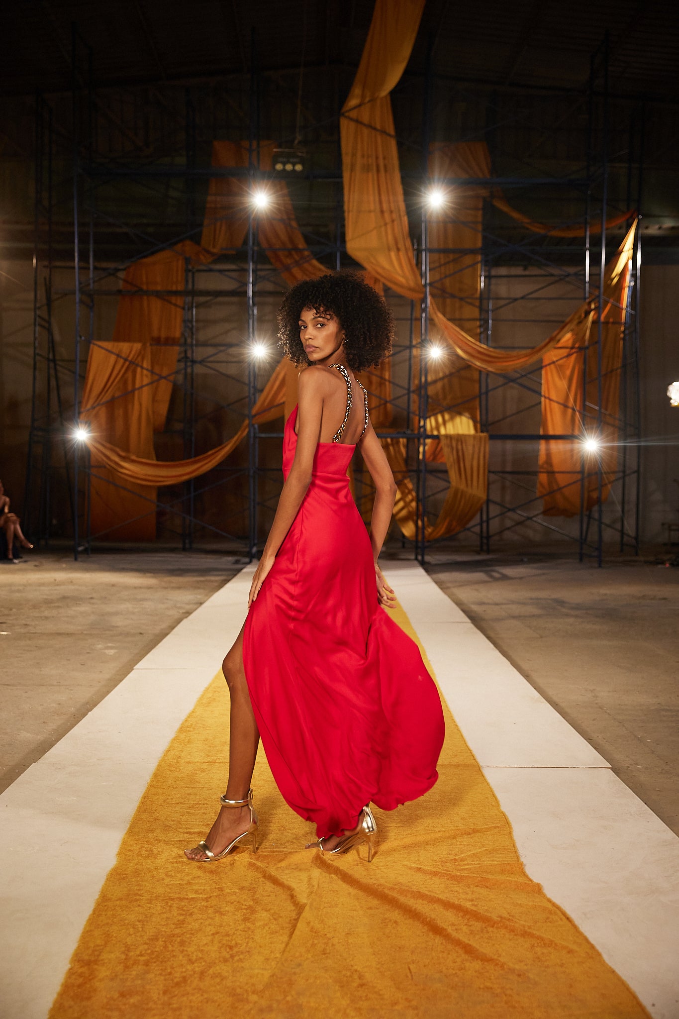 Runway Look 23 in Red
