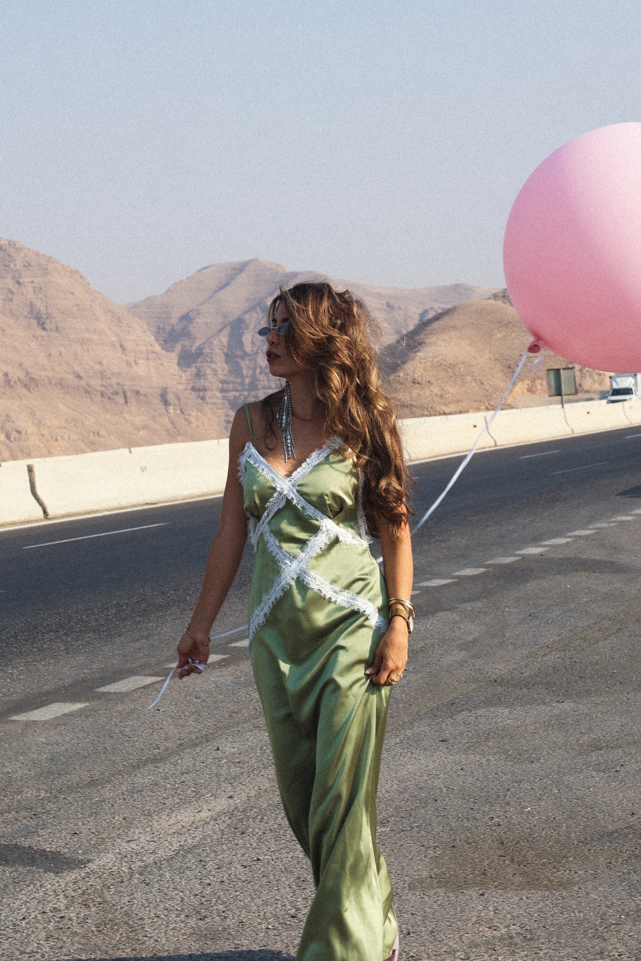 The Meringue Dress in Matcha Latte