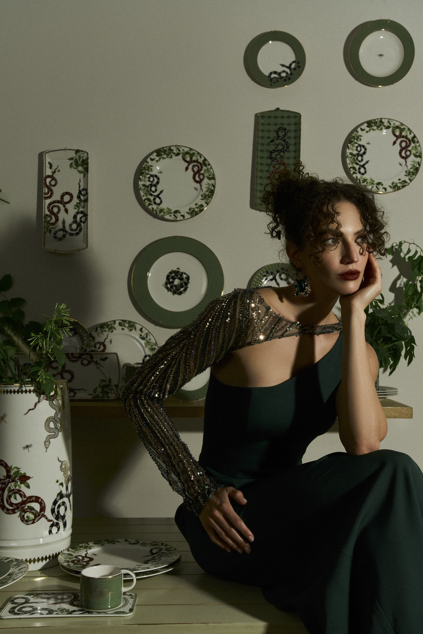 Serpentina in Dark Green