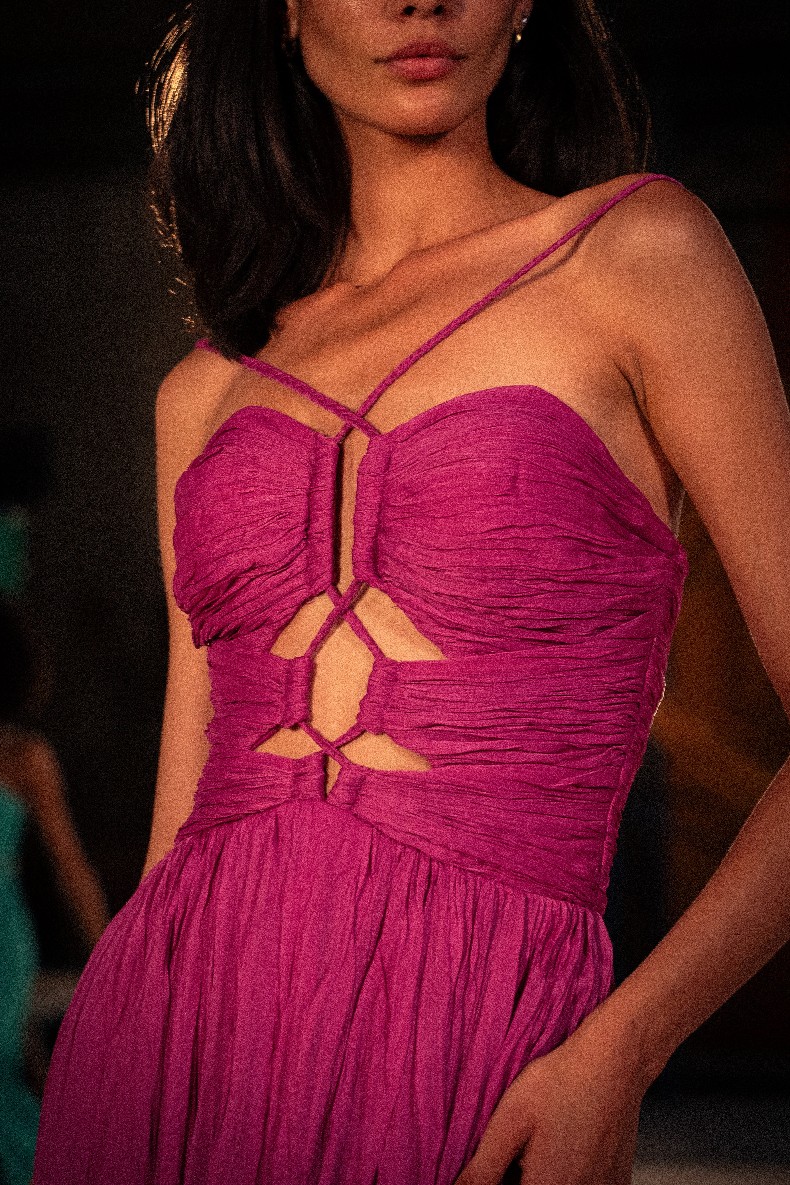 Runway Look 6 in Fuchsia