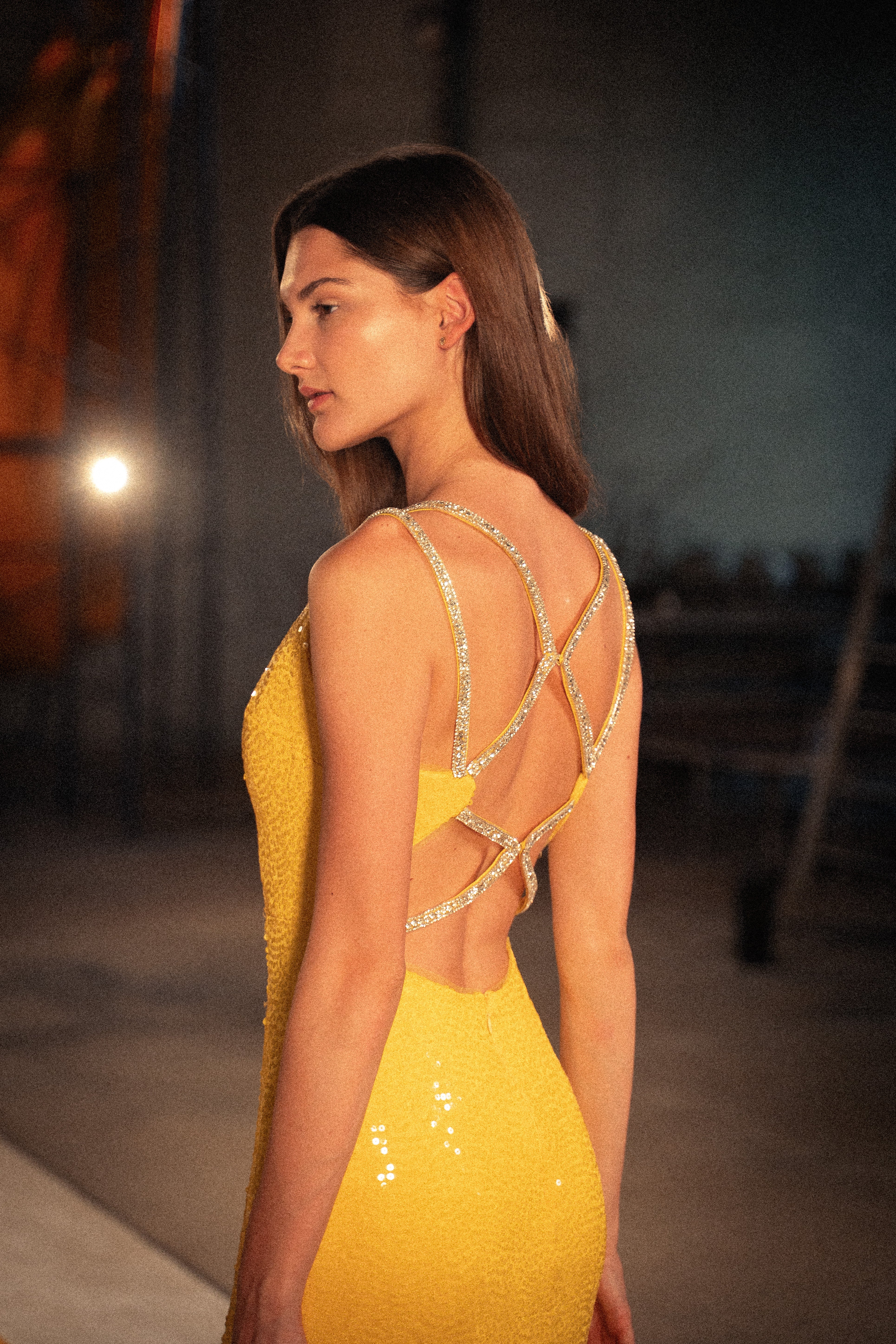Runway Look 26 in Yellow