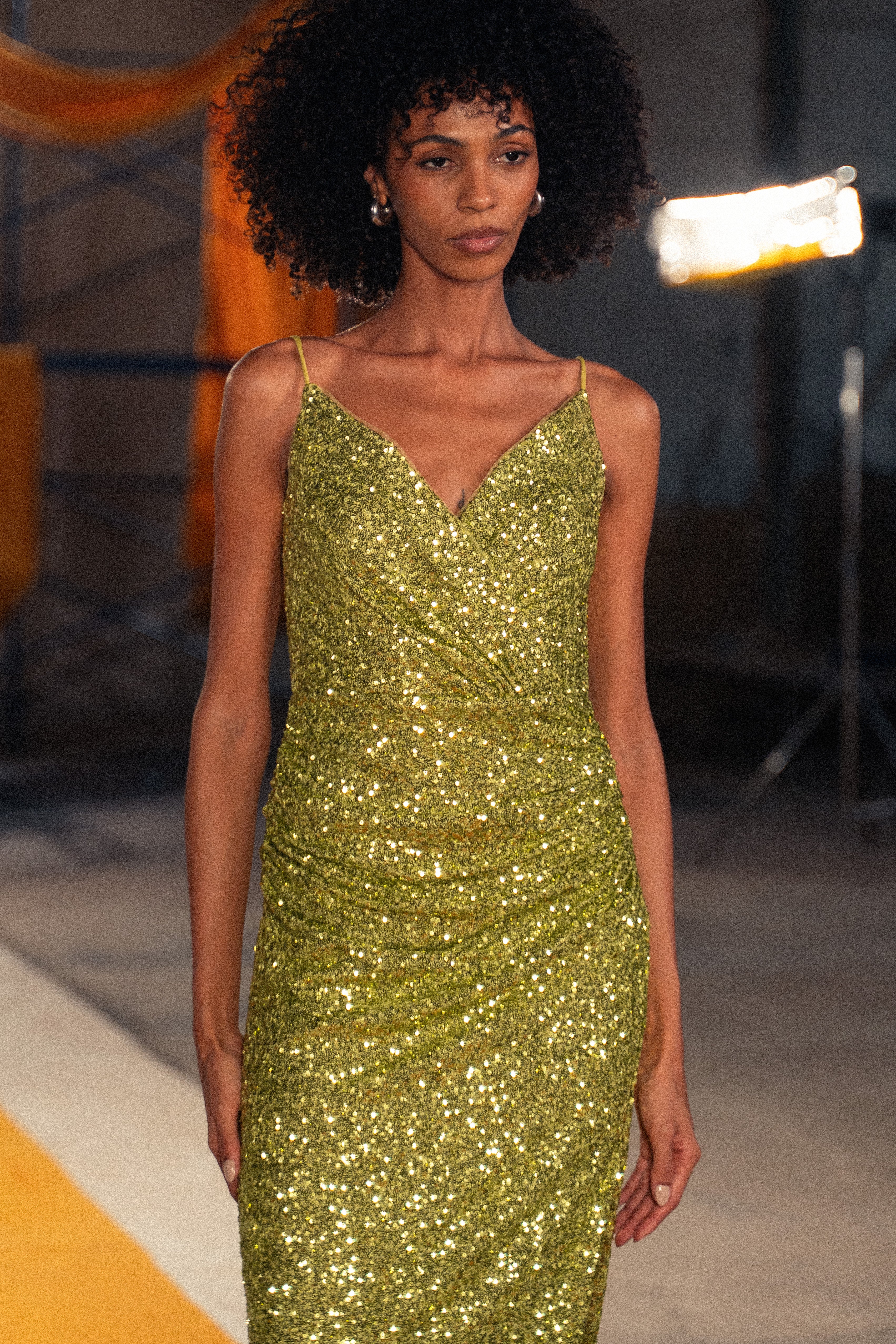 Runway Look 35 in Lime Green
