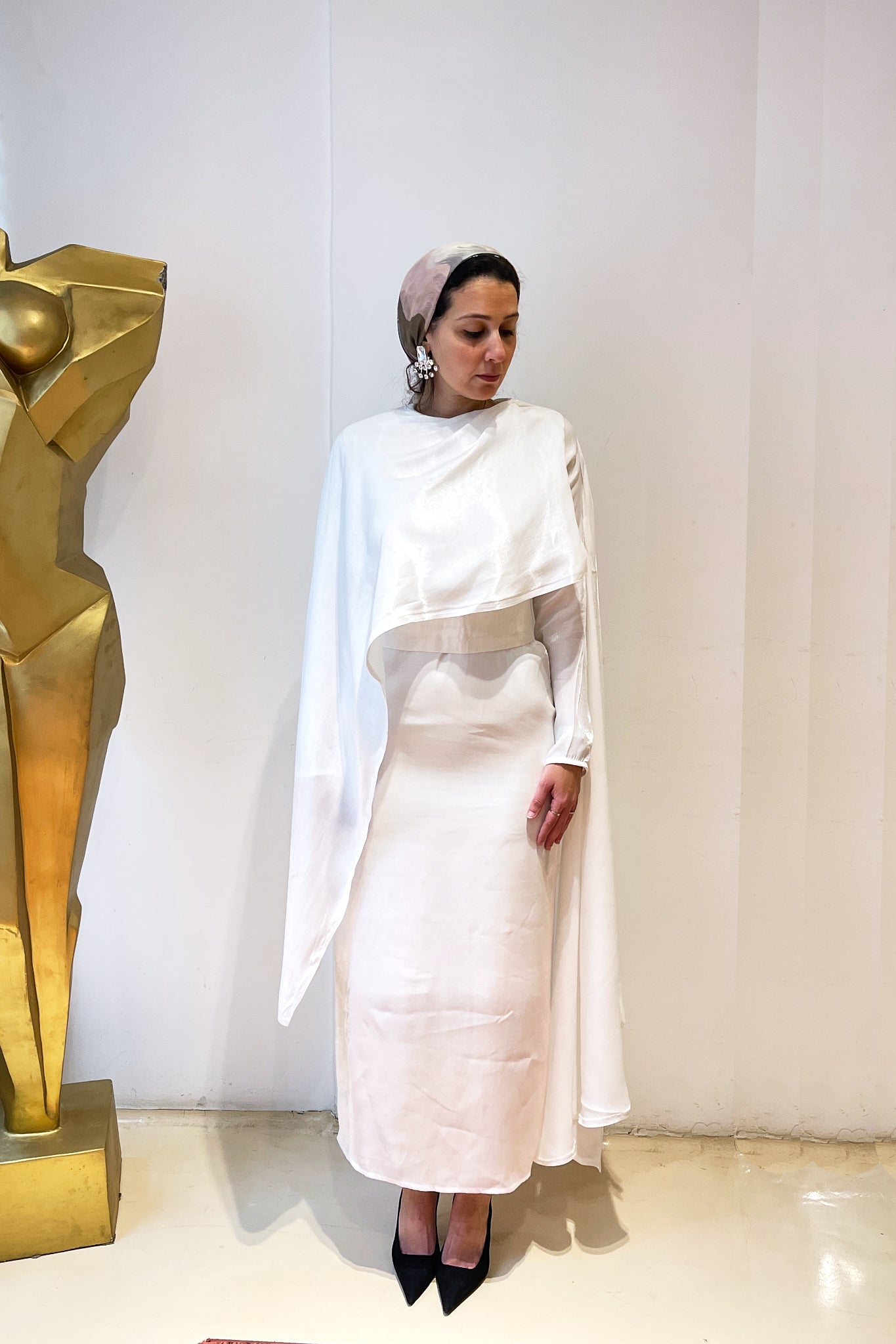 The Cape Dress in White