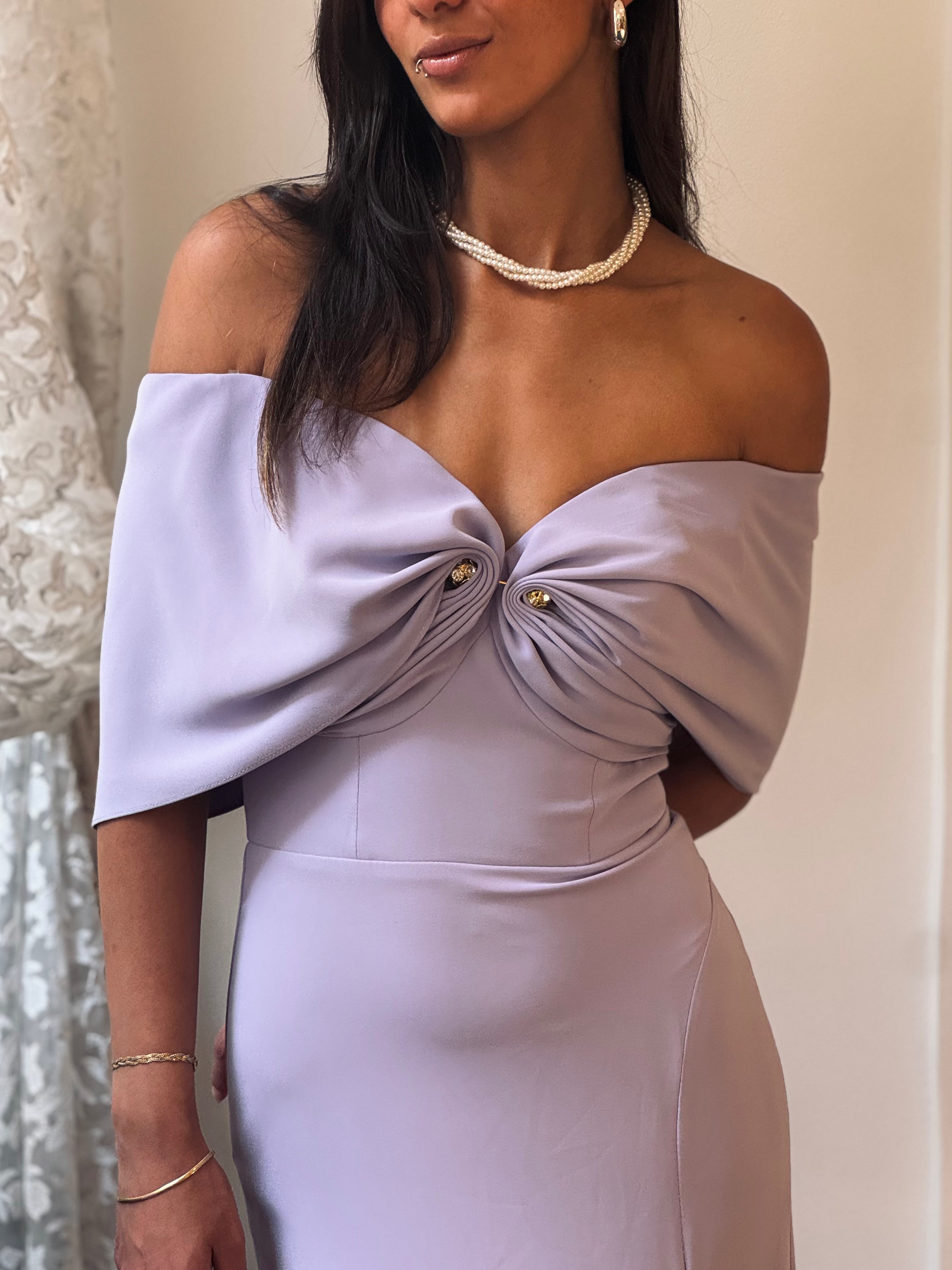 Bow dress in lilac