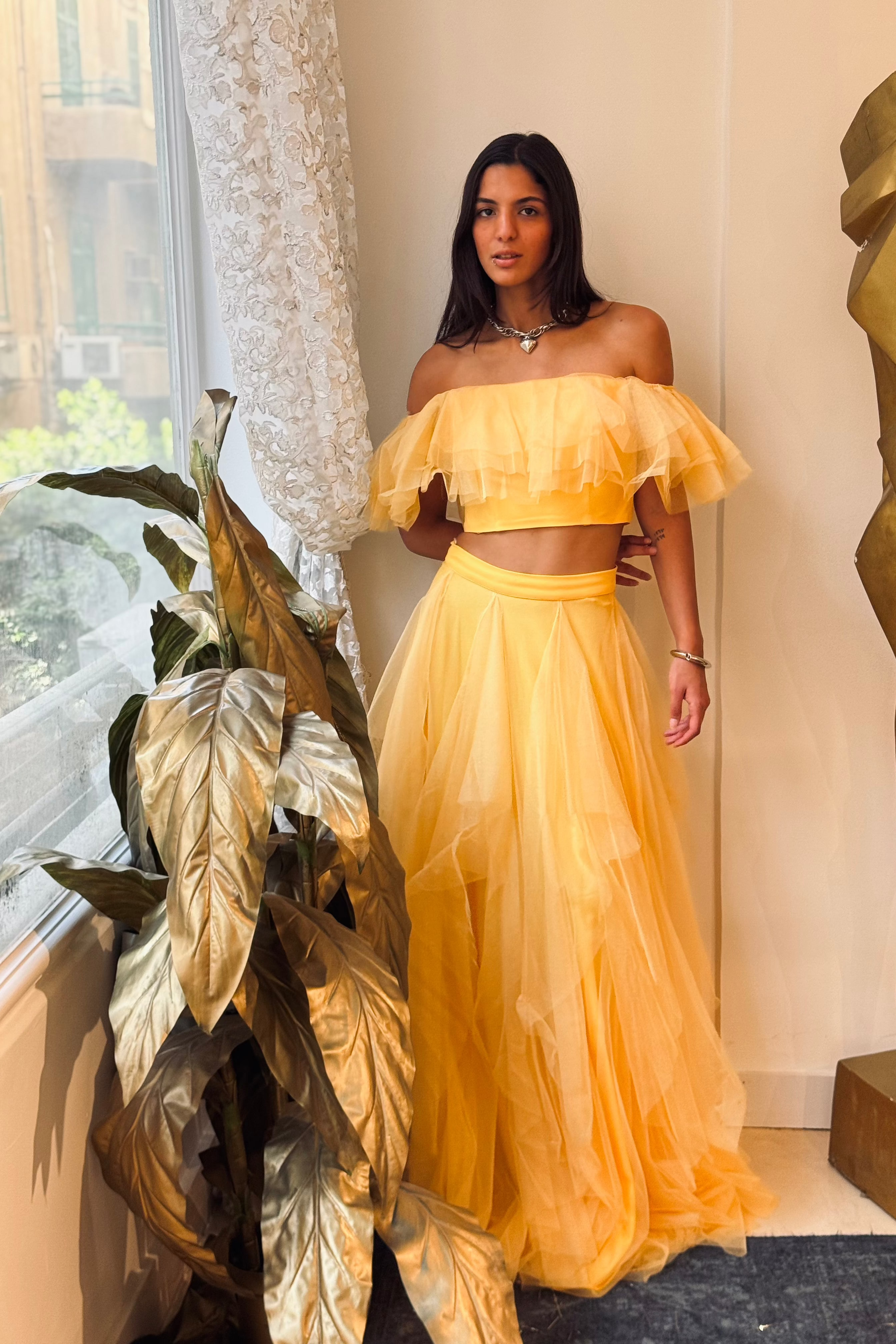 Two piece set in Yellow