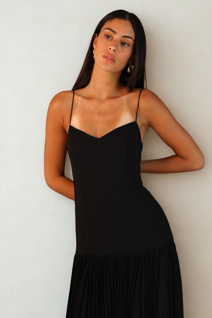 Drop-waist Dress in Black