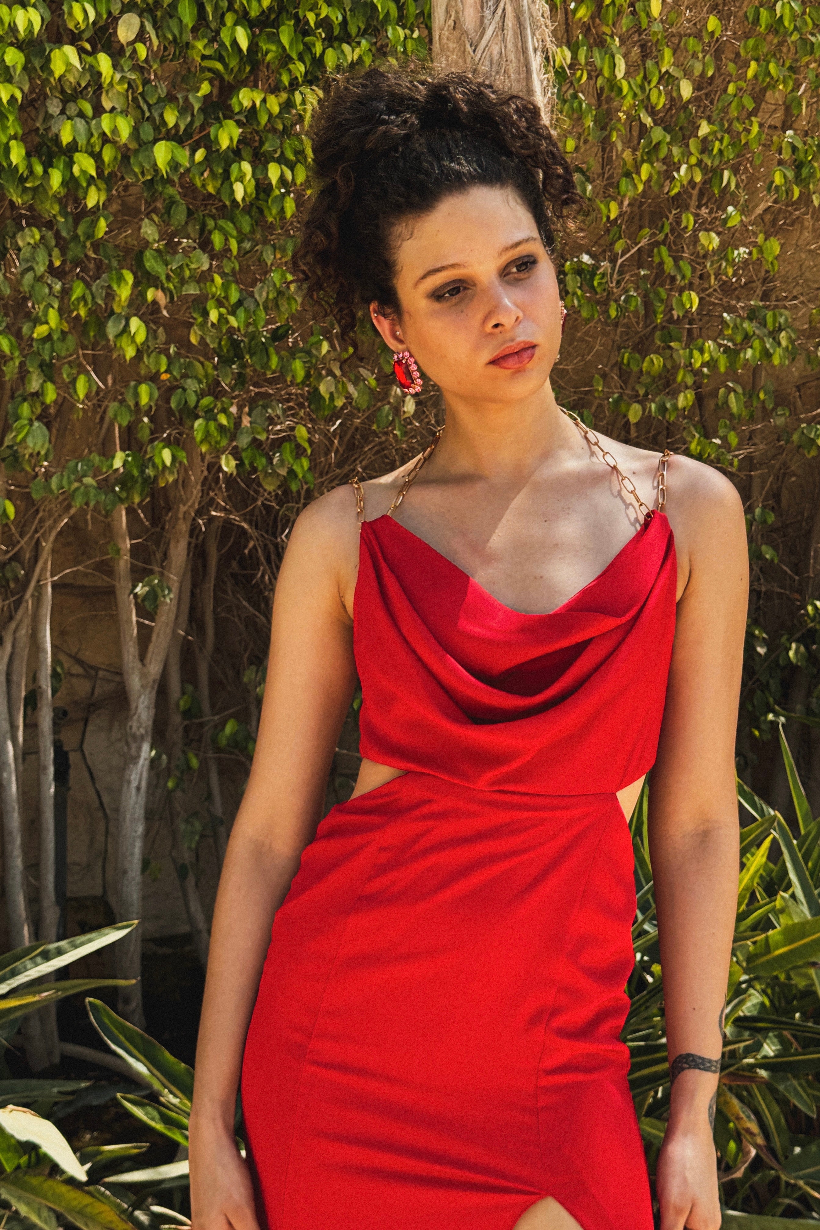 Runway Look 16 in Red