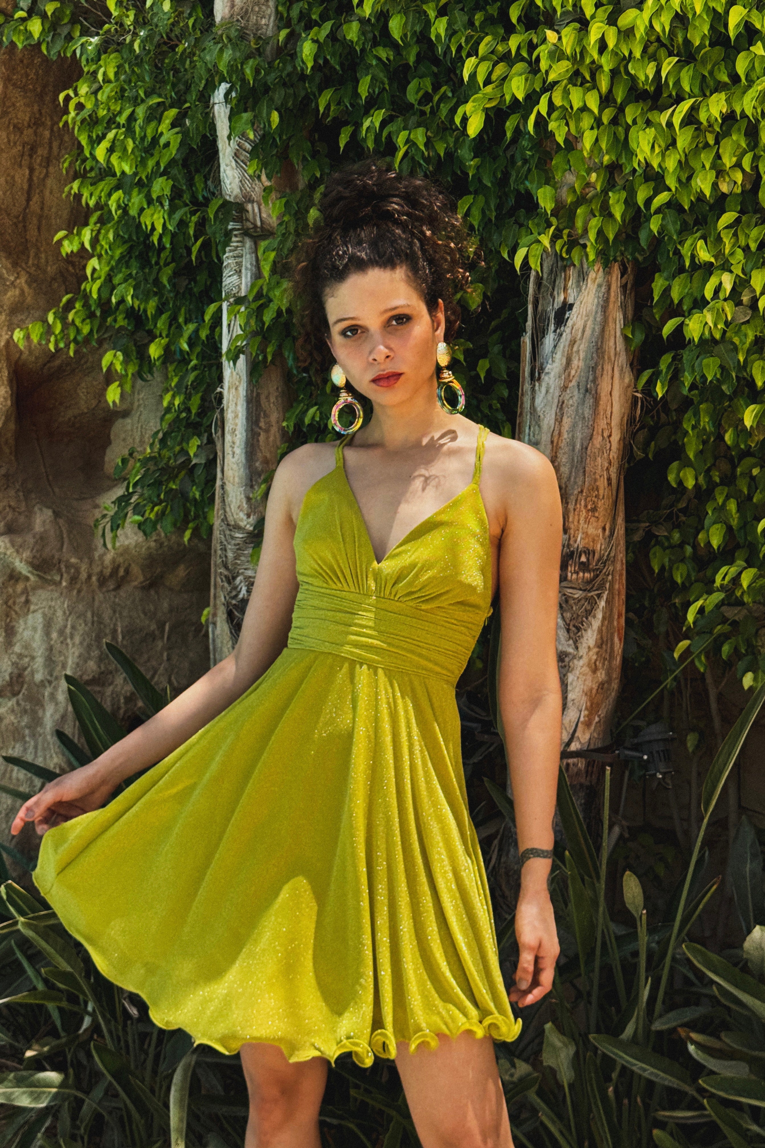 Runway Look 12 in Apple Green