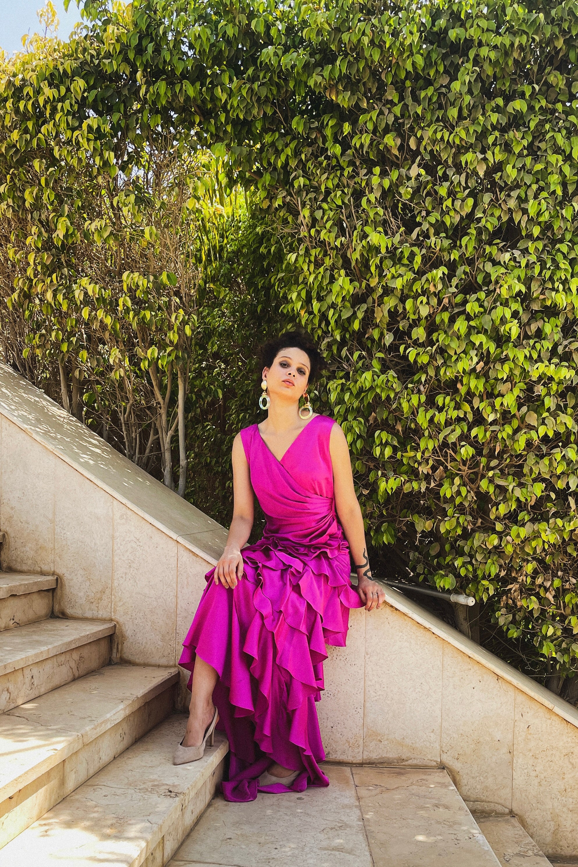 Runway Look 3 in Fuchsia