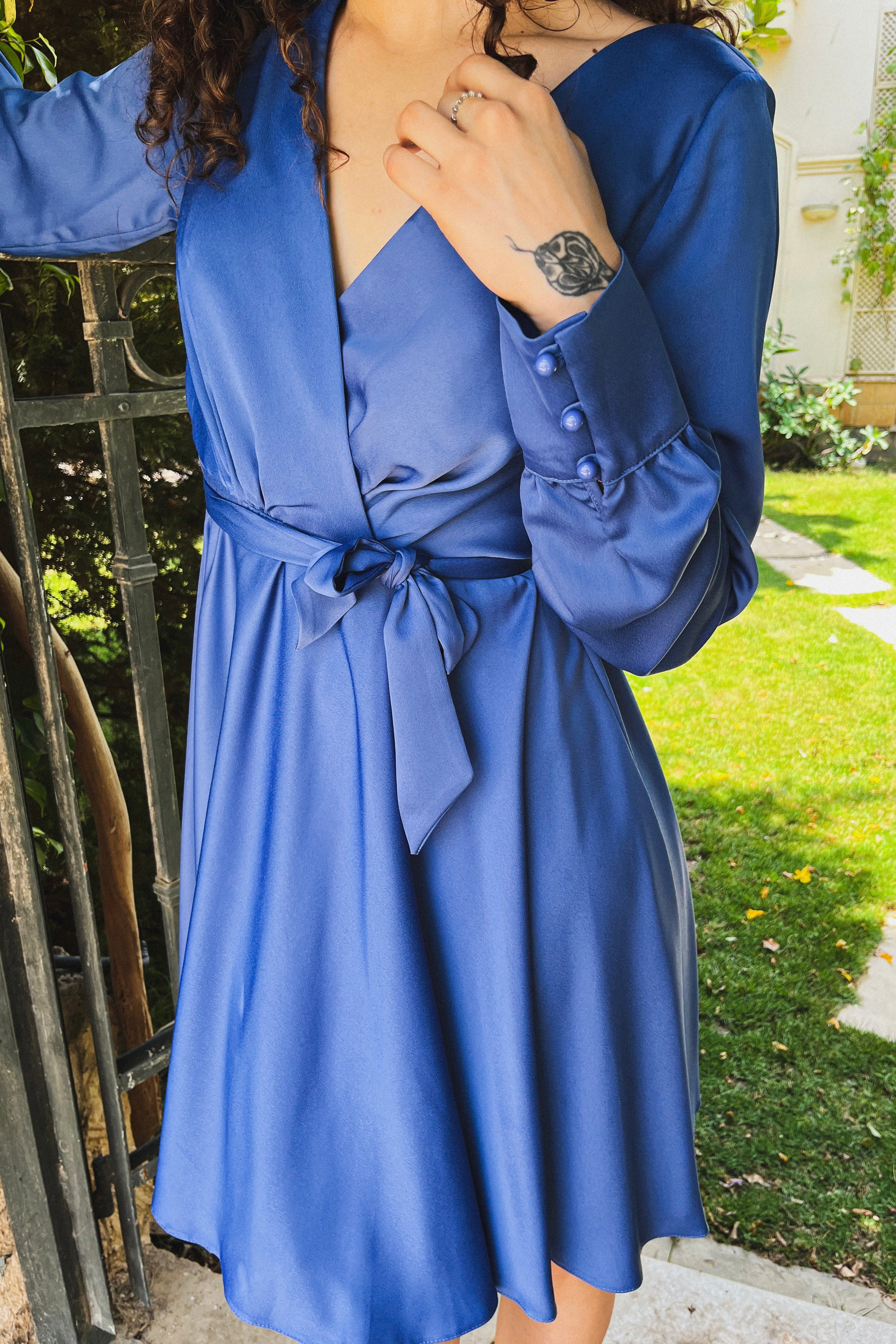 Runway Look 55 in Blue