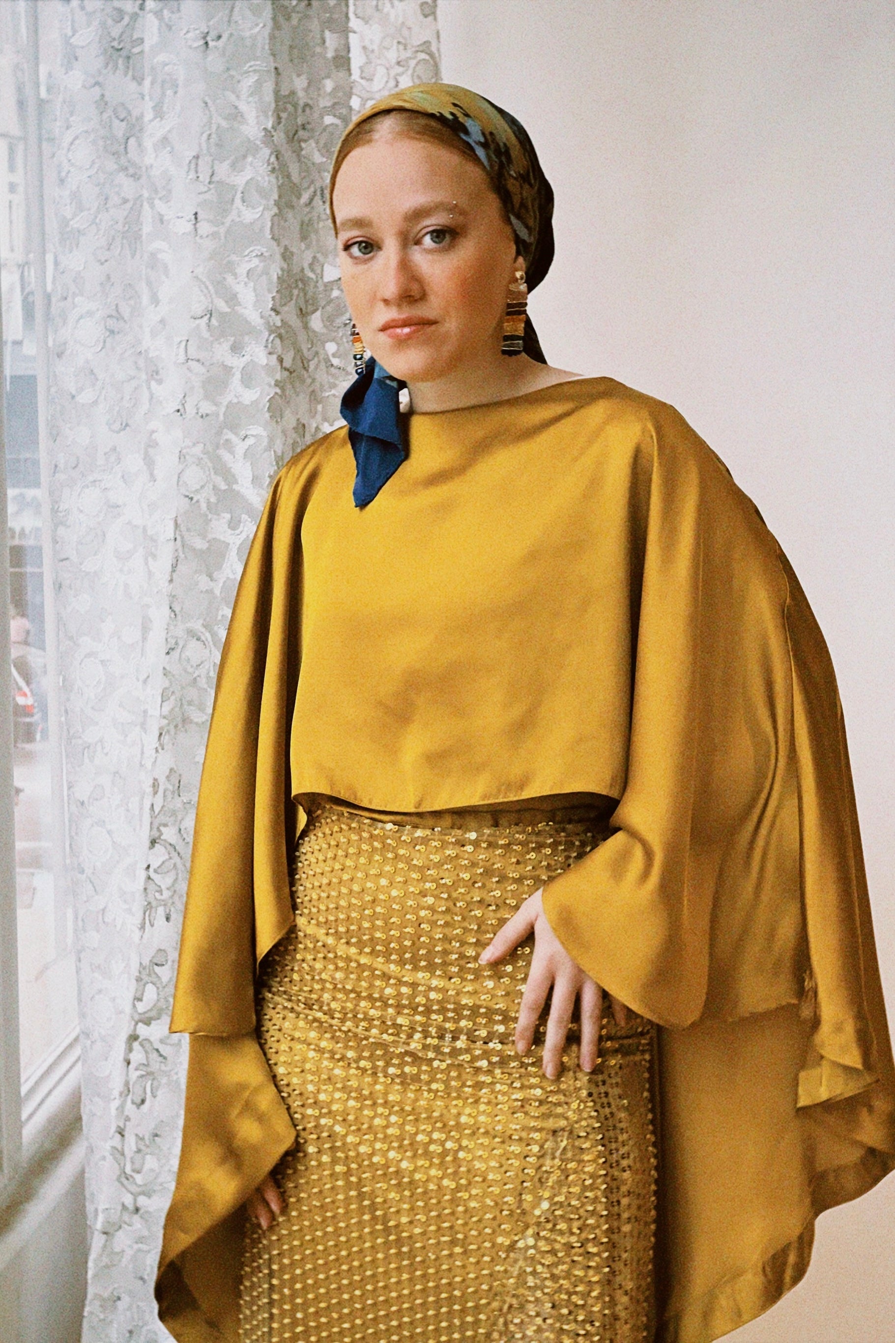 Satin Top with Beaded Skirt