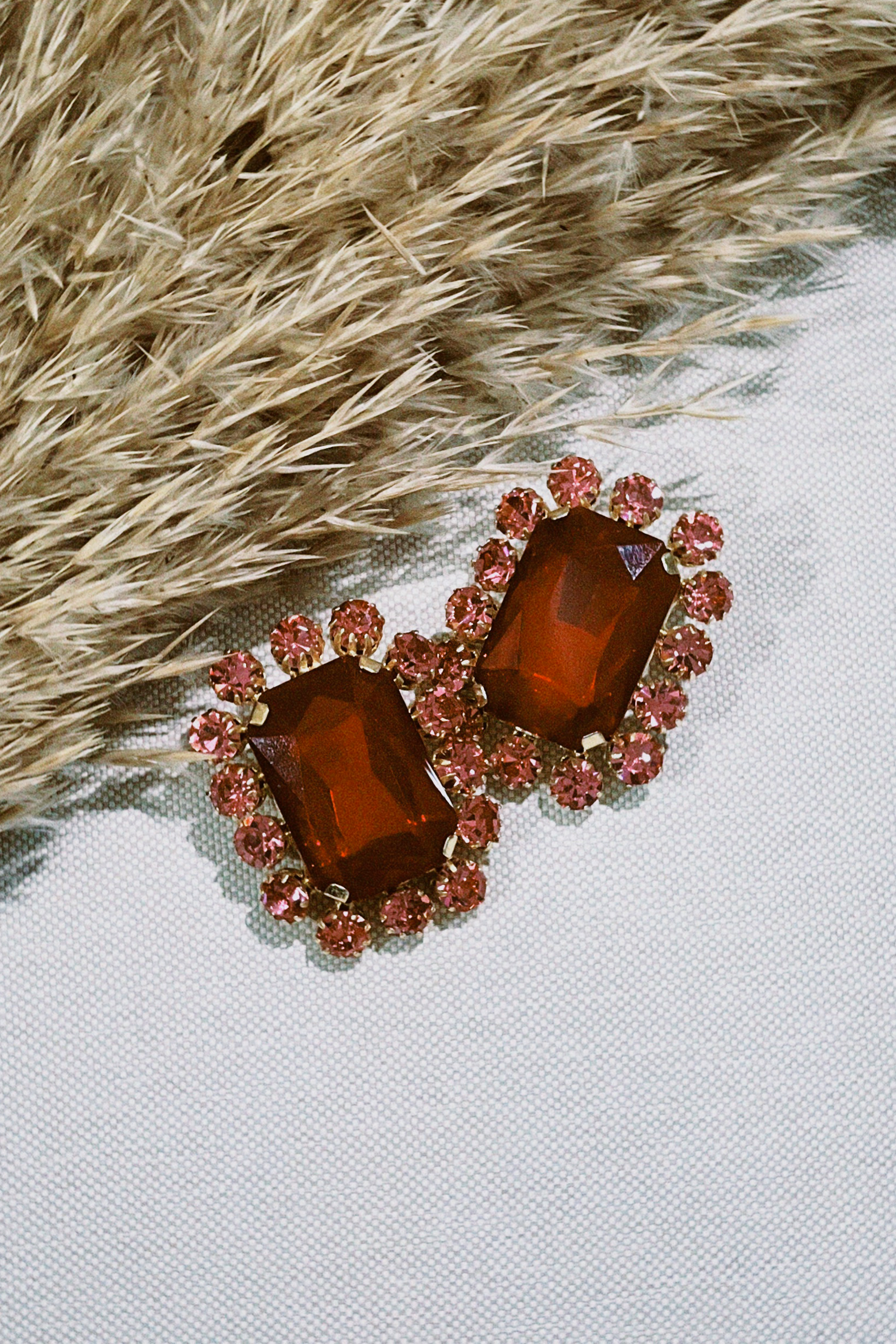 Colorful Square studded earrings