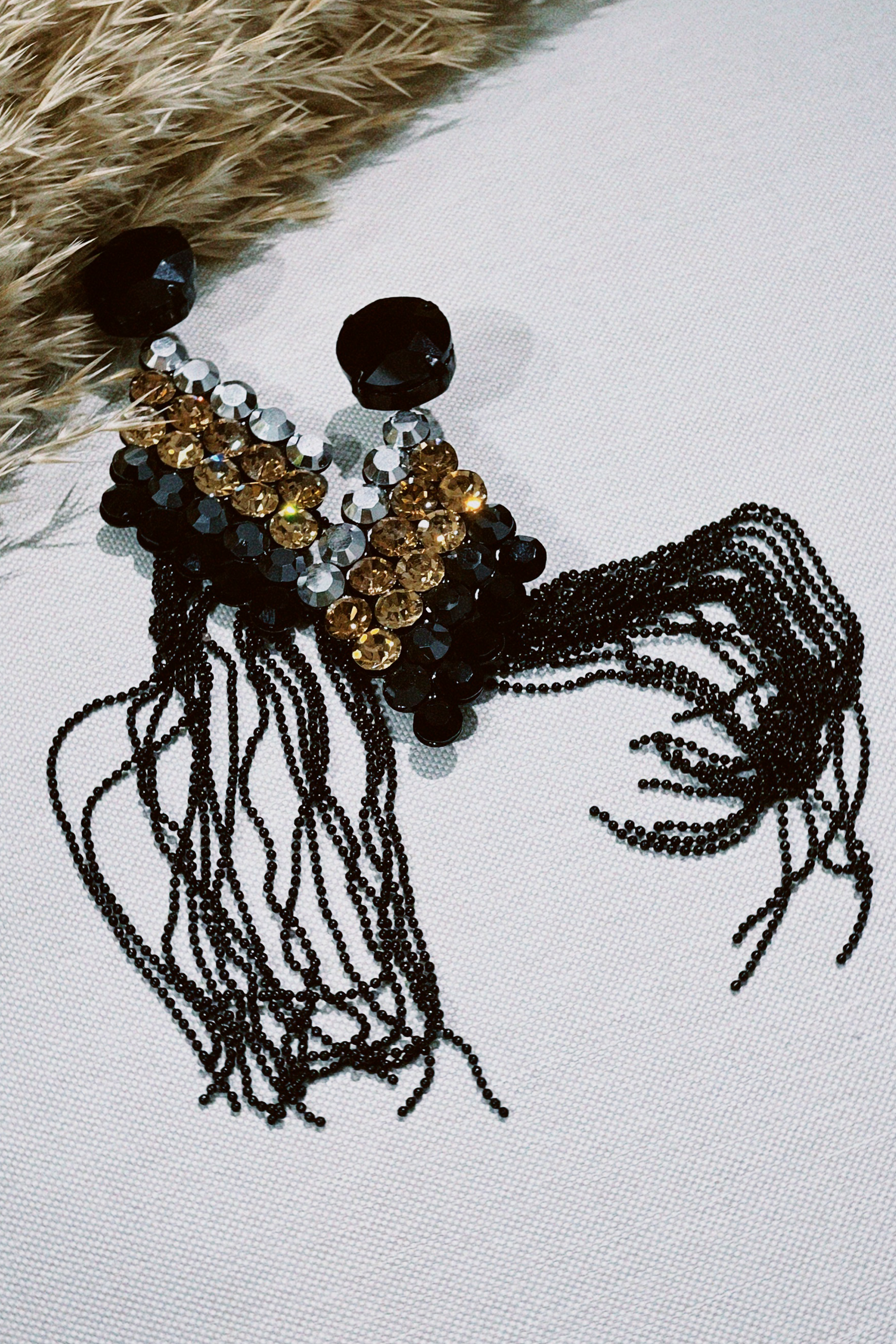 Long beaded earrings