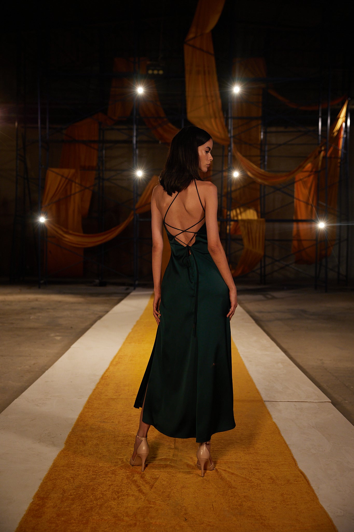 Runway Look 30 in Dark Green