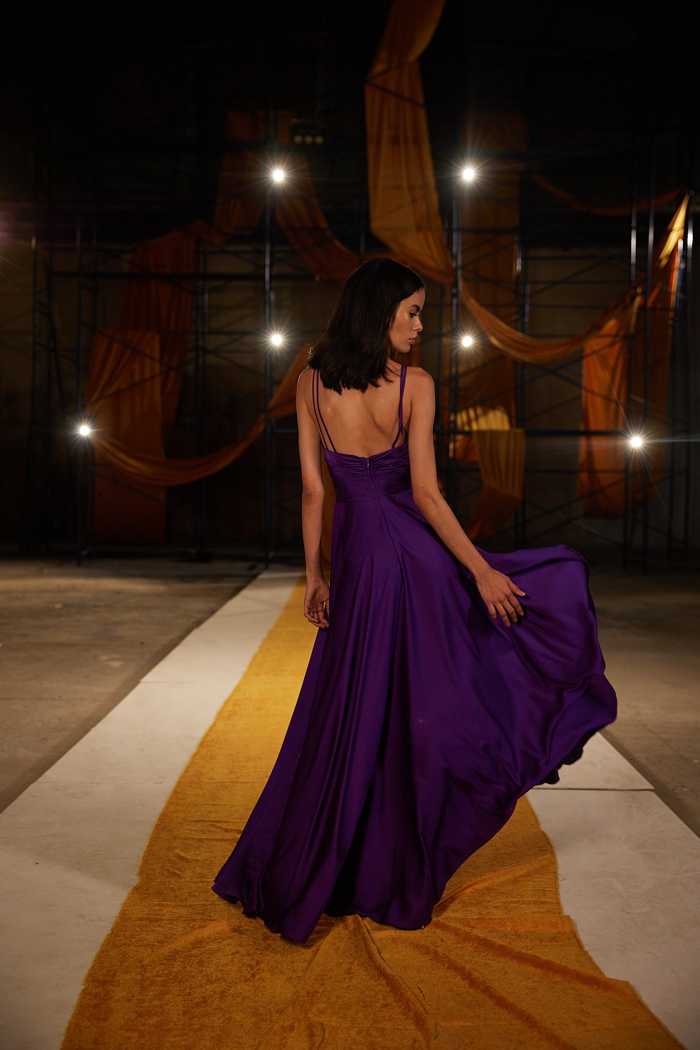 Runway Look 44 in Purple