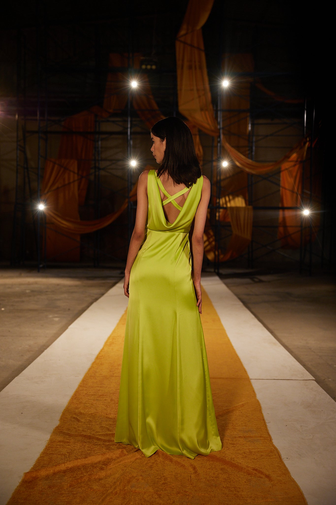 Runway Look 48 in Lime Green