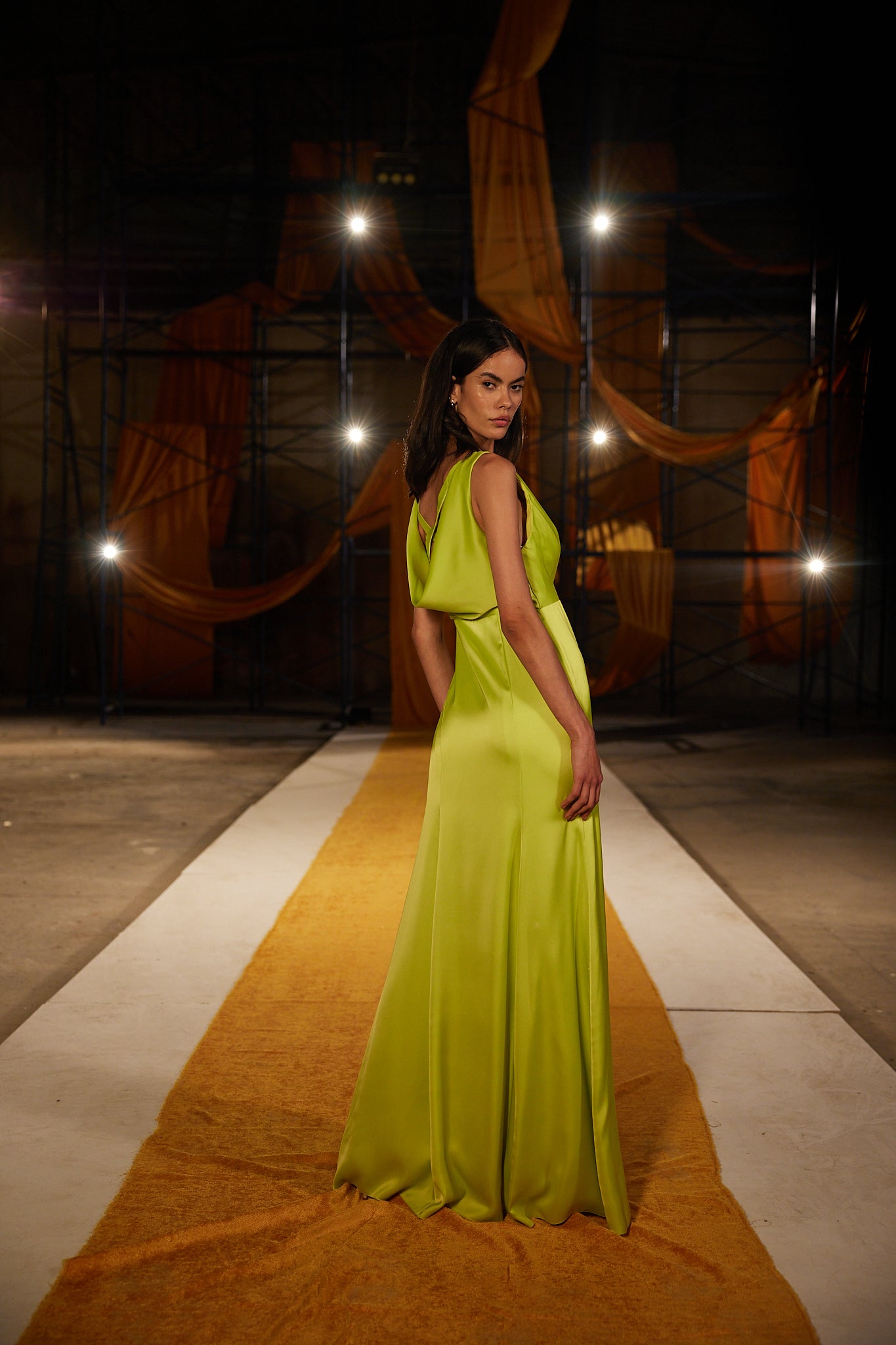 Runway Look 48 in Lime Green