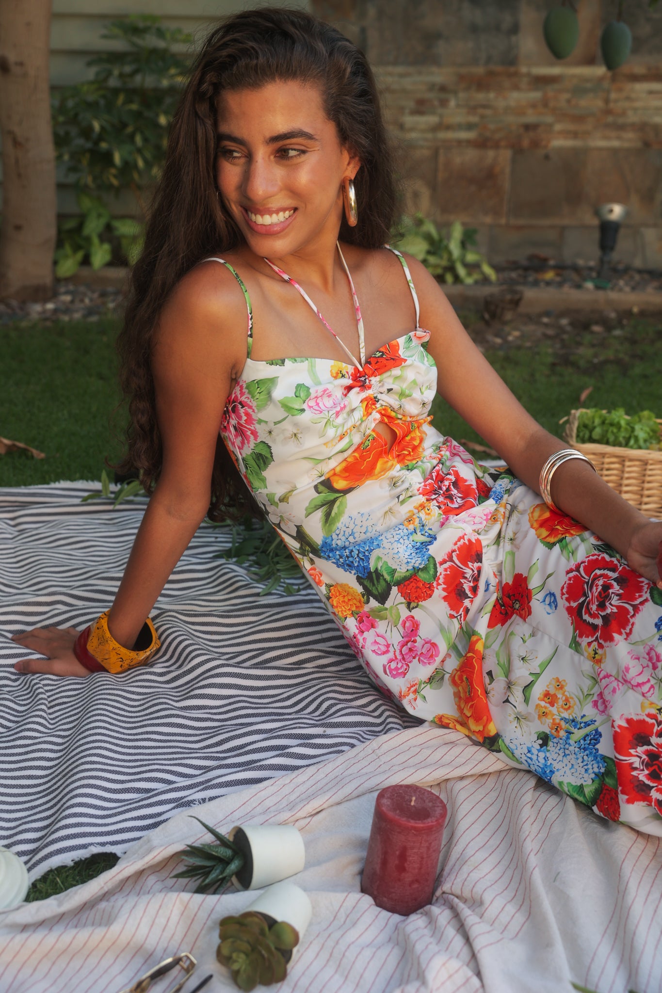 Halter neck Floral Dress