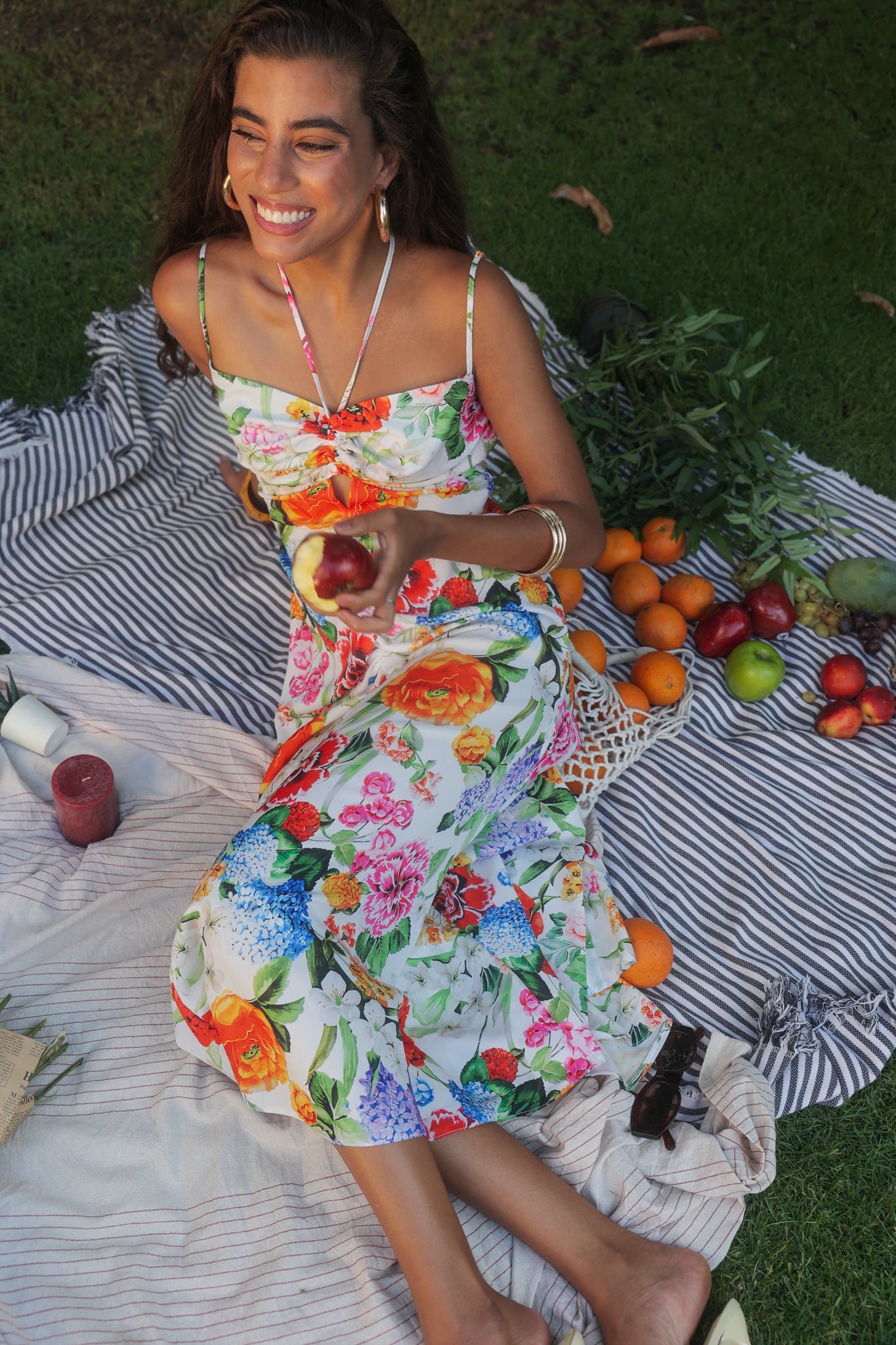 Halter neck Floral Dress