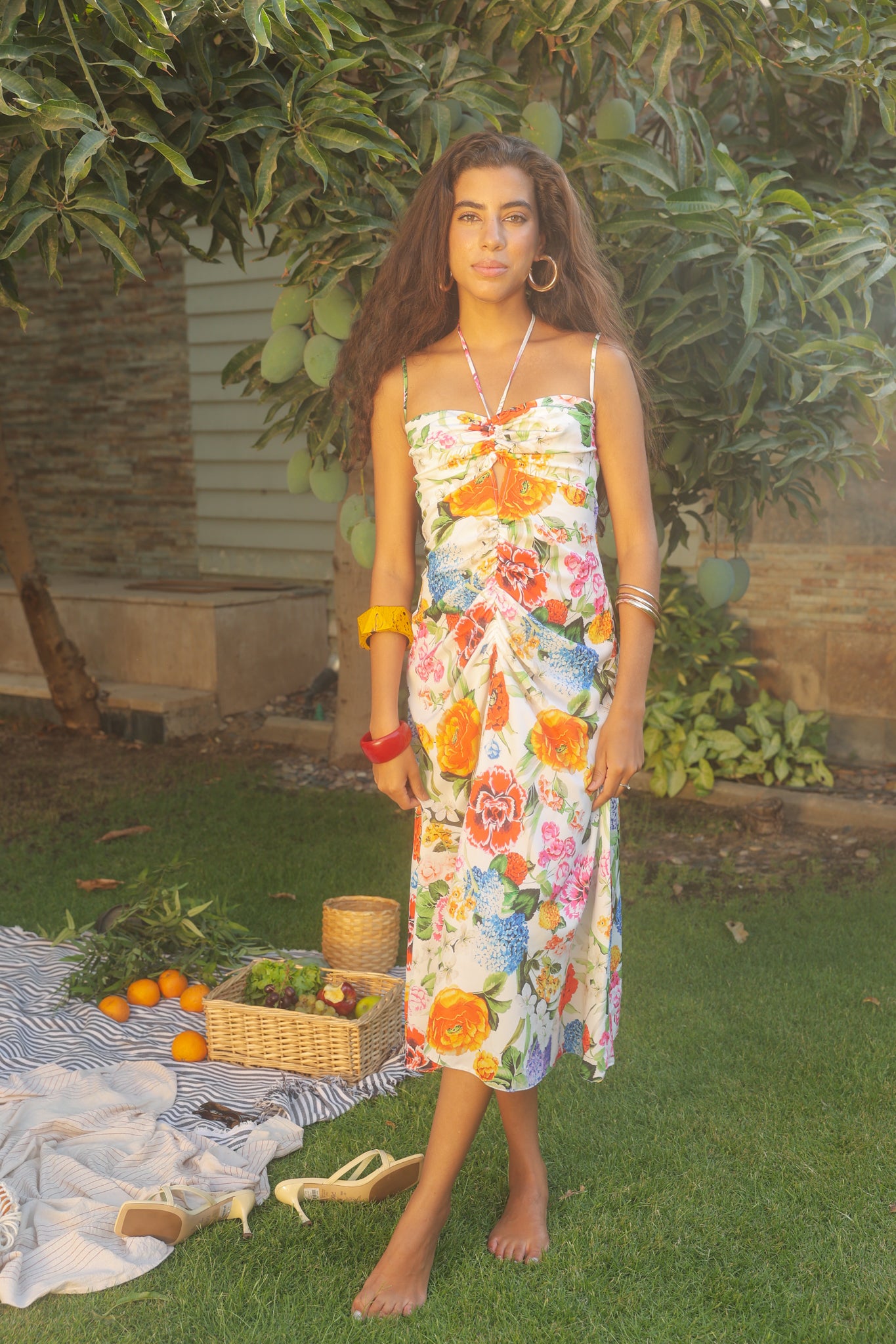 Halter neck Floral Dress