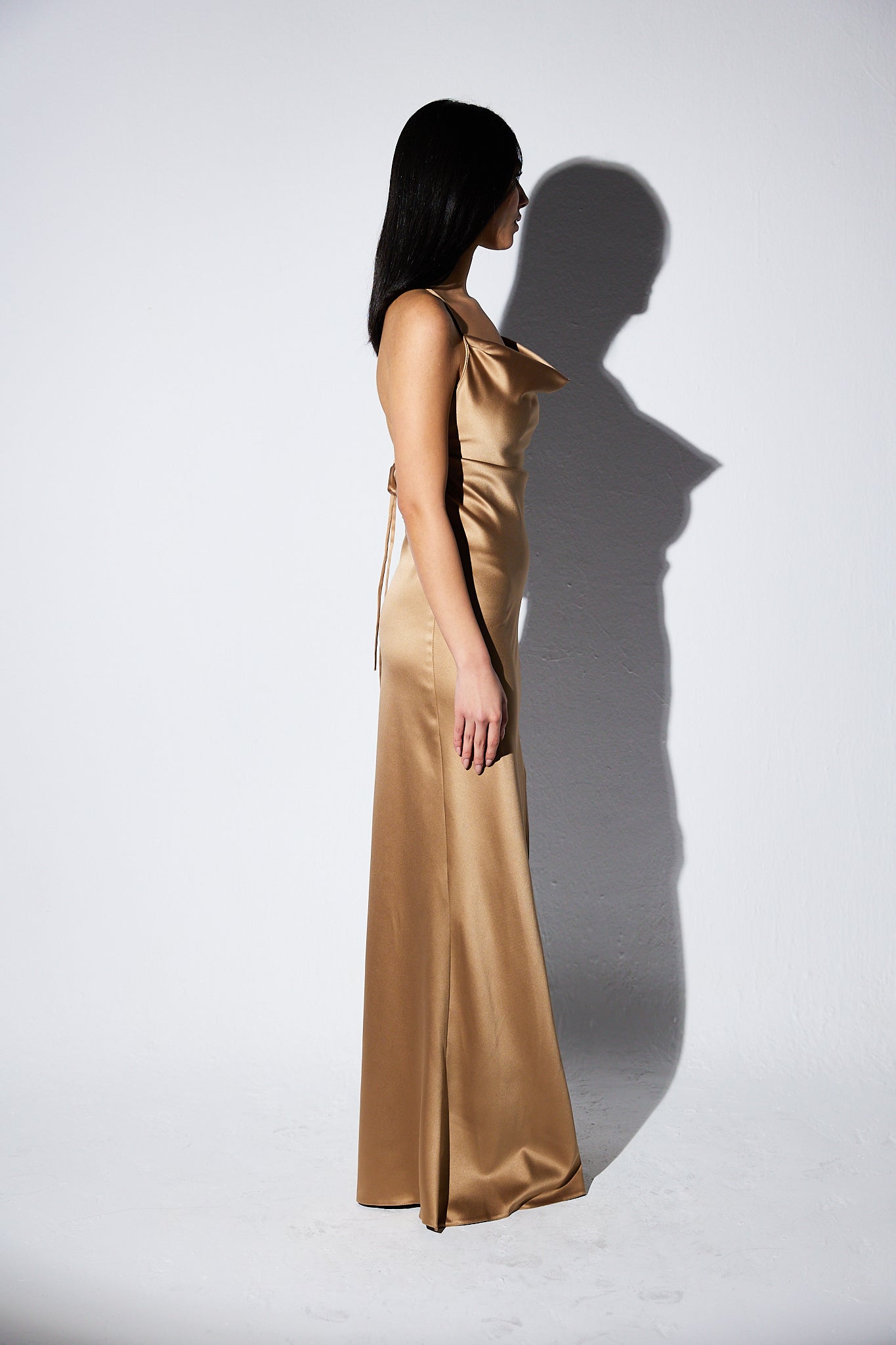 The Backless Satin in Gold