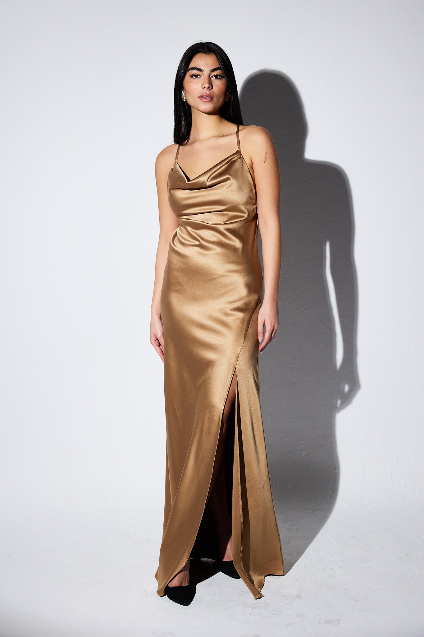The Backless Satin in Gold
