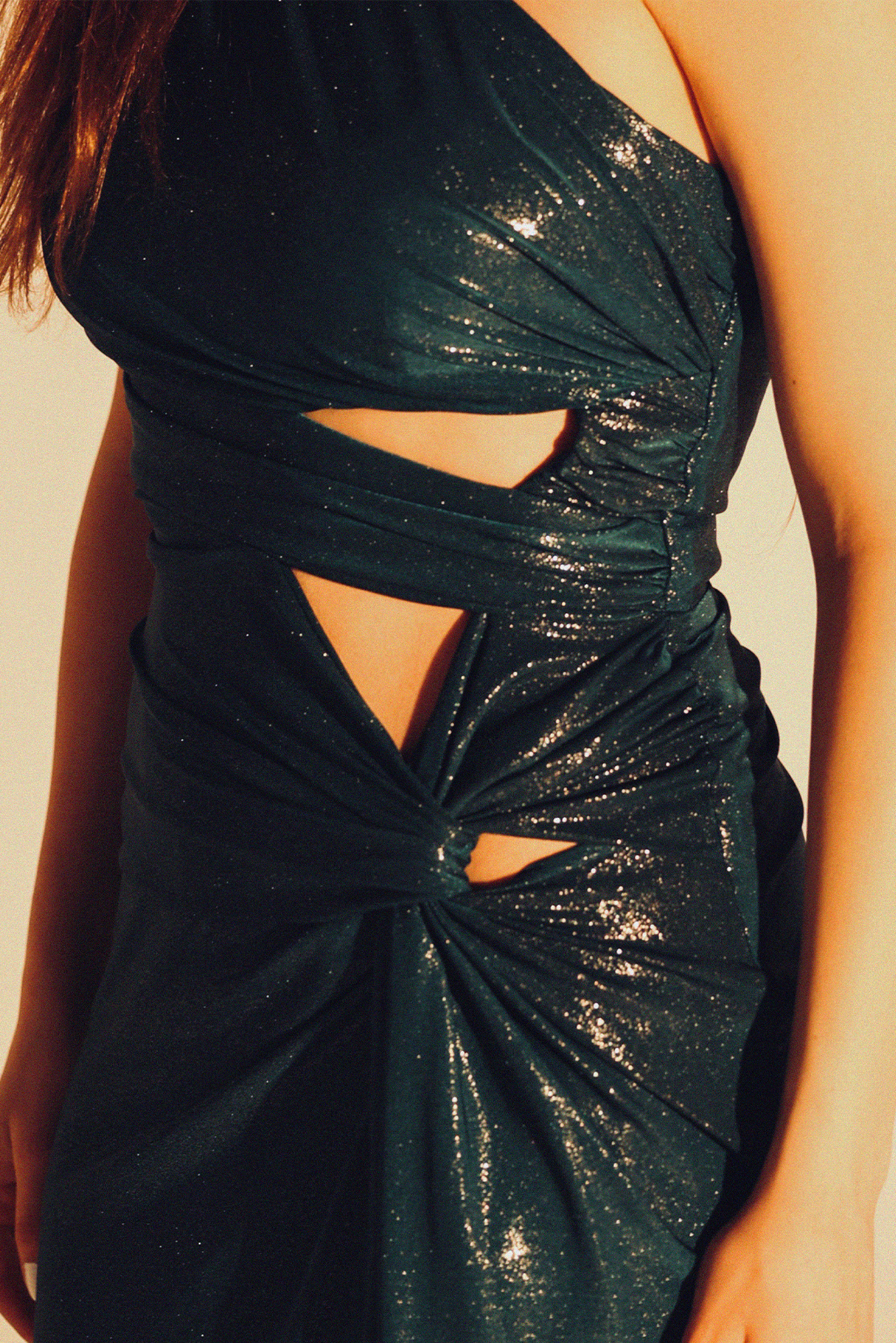 Shimmery Long Cutout Dress