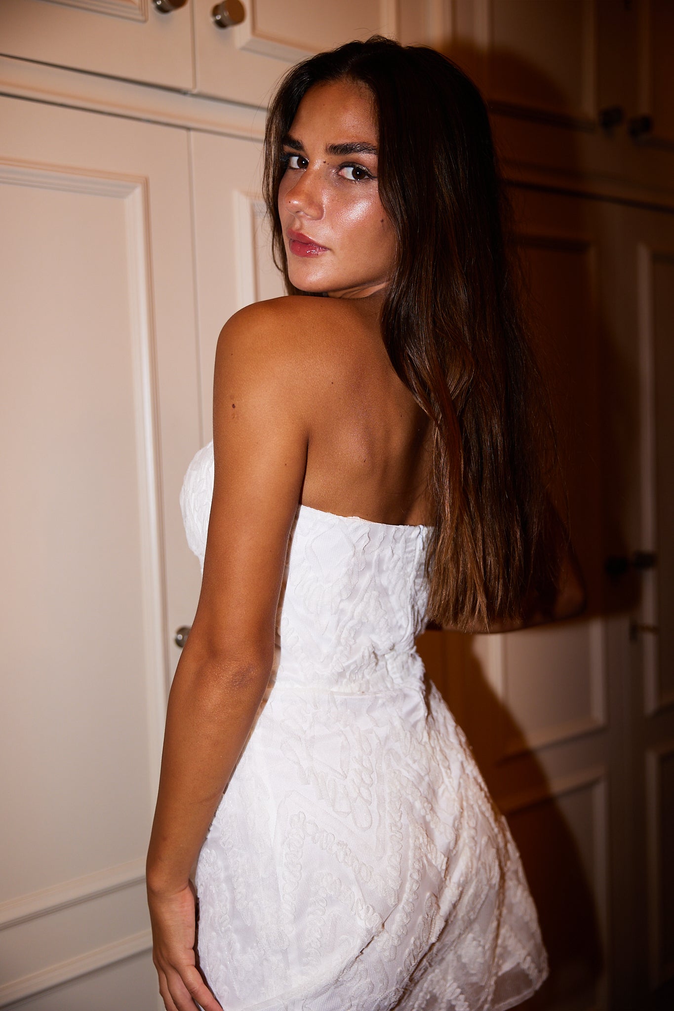 The Little Frilly Dress in White